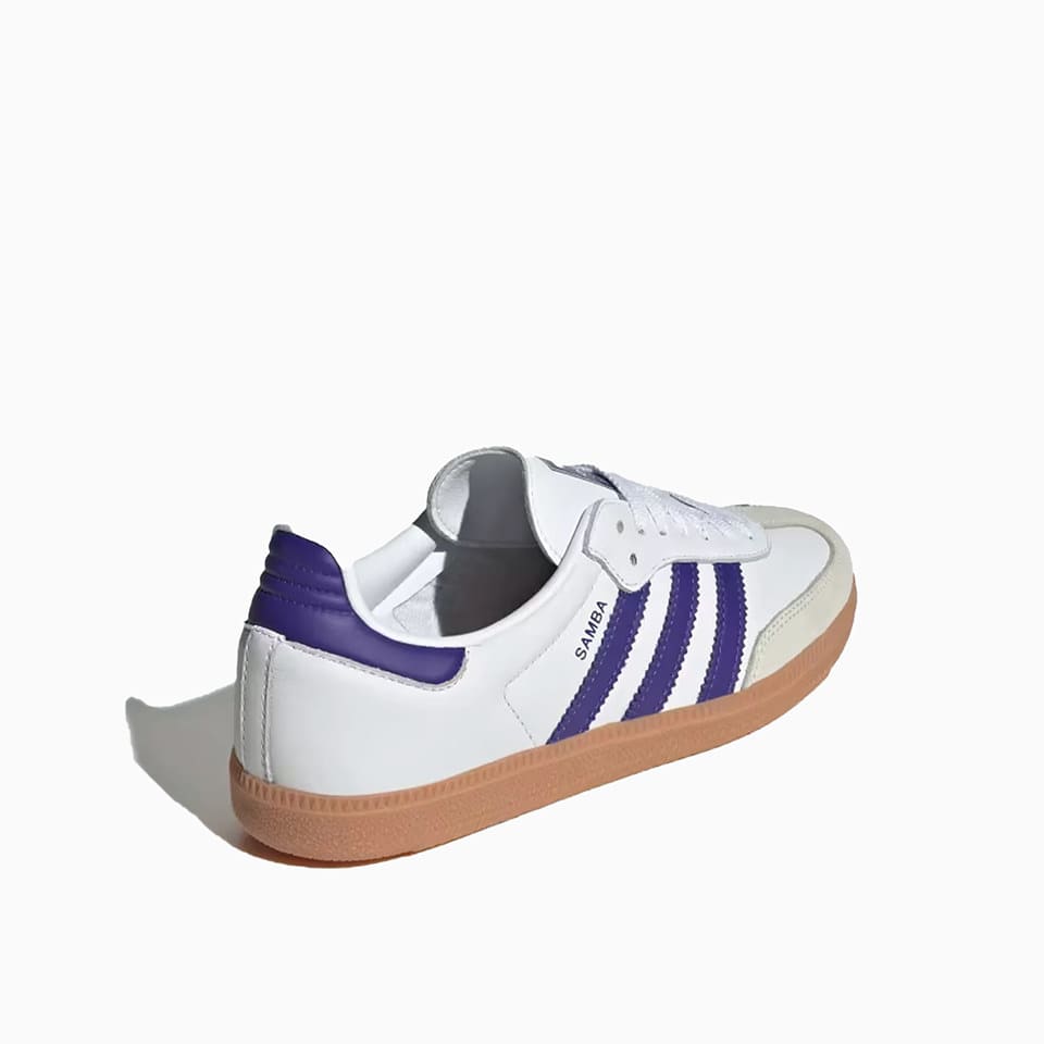 Shop Adidas Originals Samba Og White-purple Sneakers
