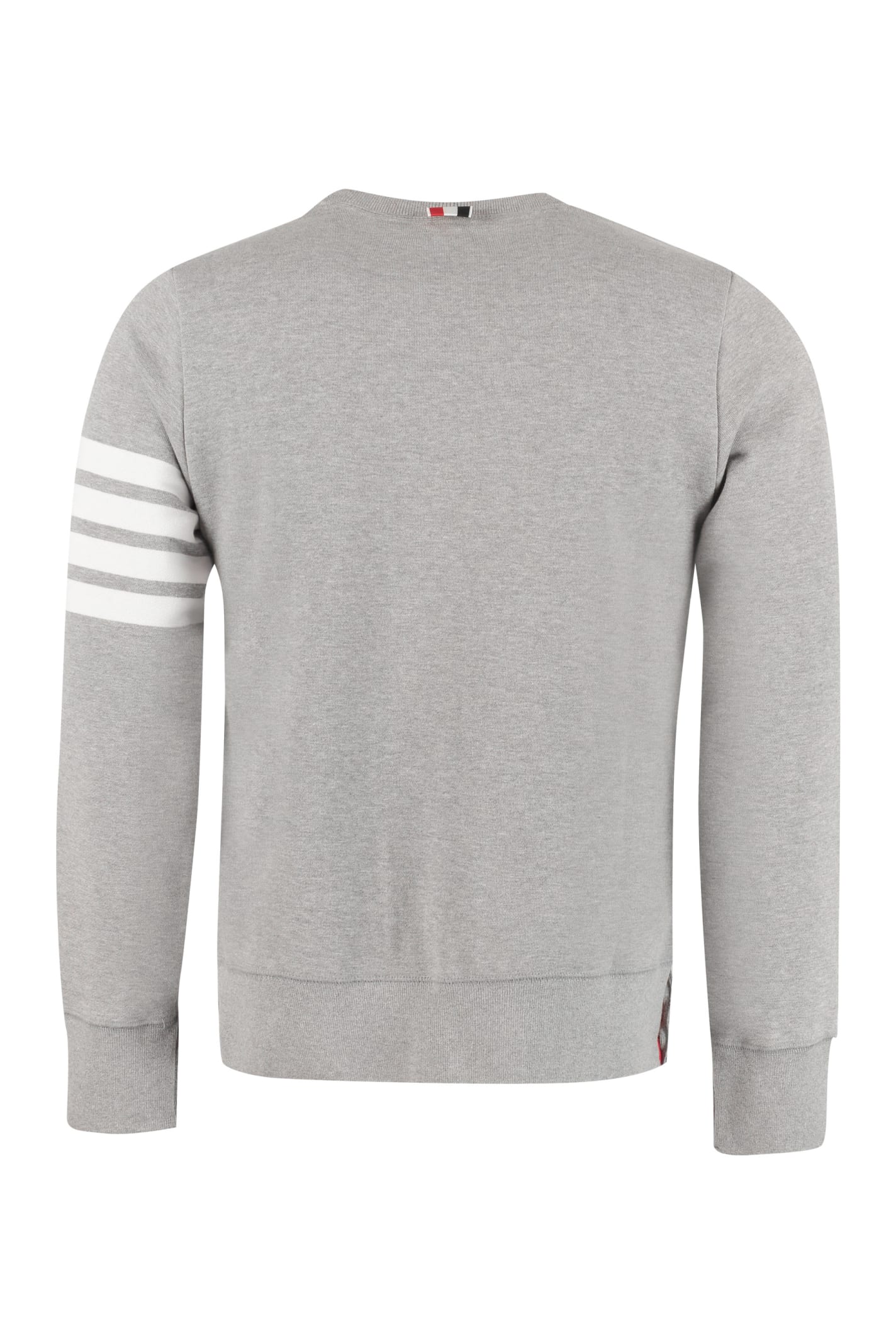 Shop Thom Browne Cotton Crew-neck Sweatshirt In Light Grey