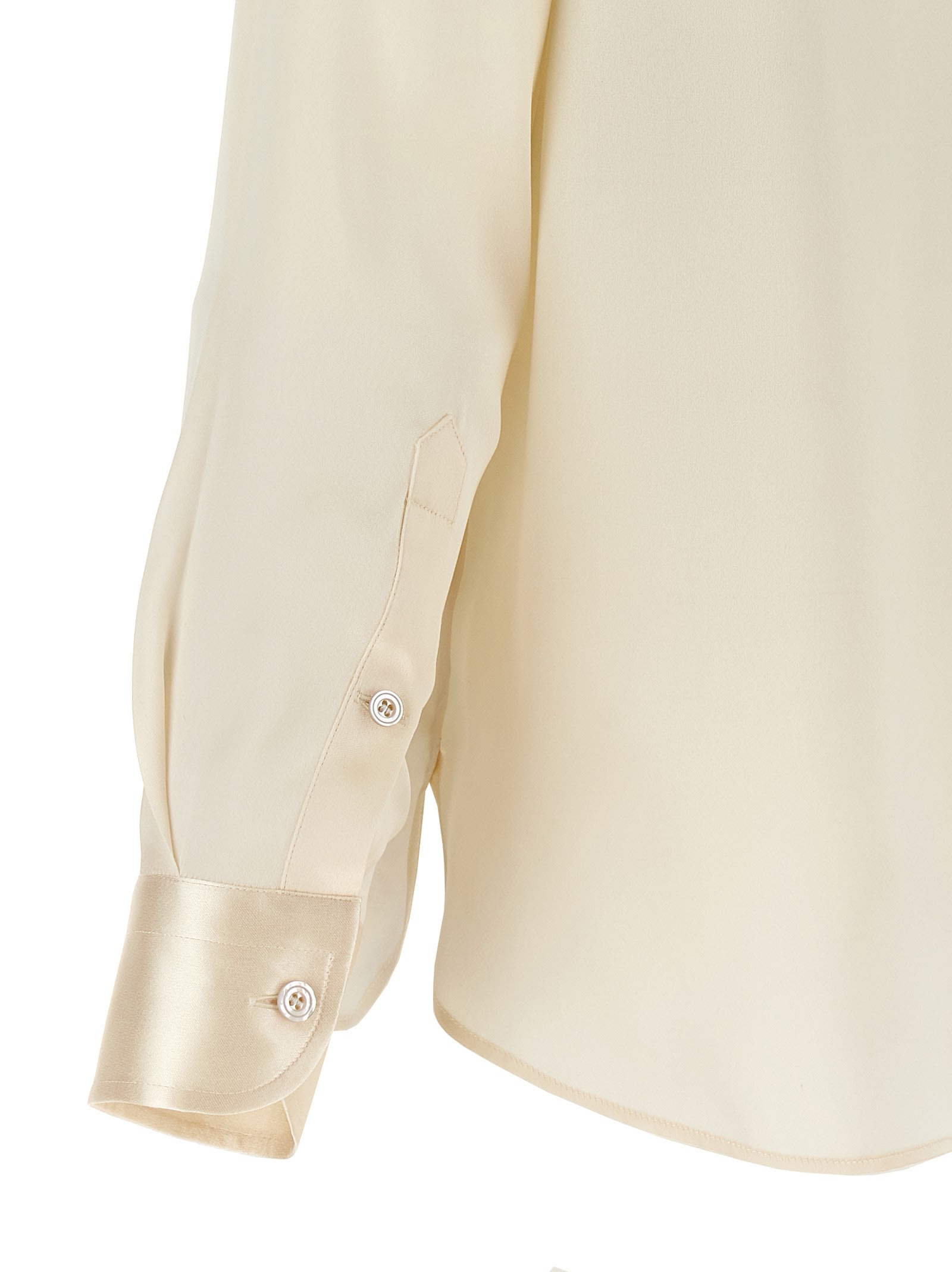 Shop Tom Ford Pleated Plastron Shirt In White