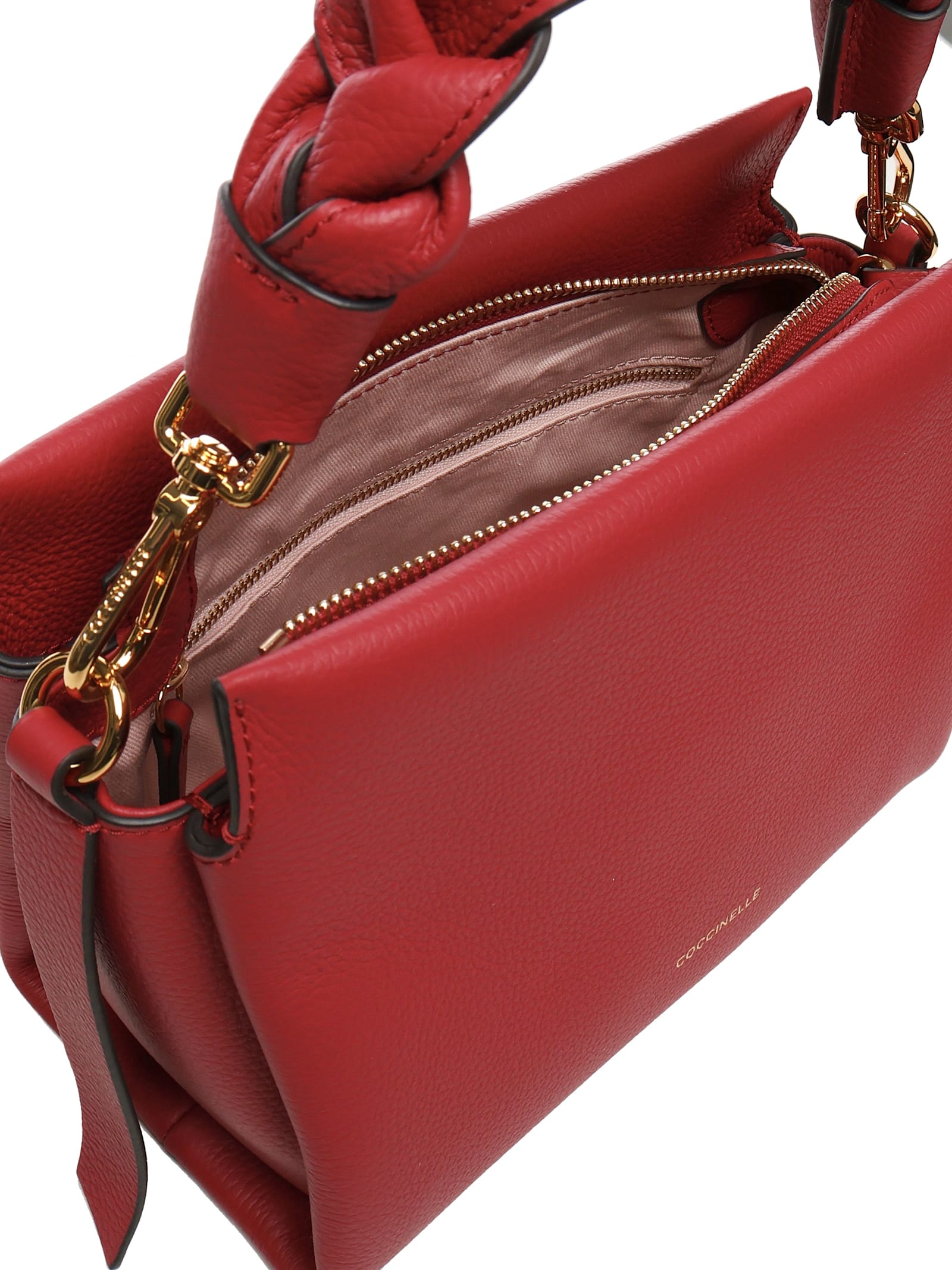 Shop Coccinelle Boheme Grit Tote Bag In Red
