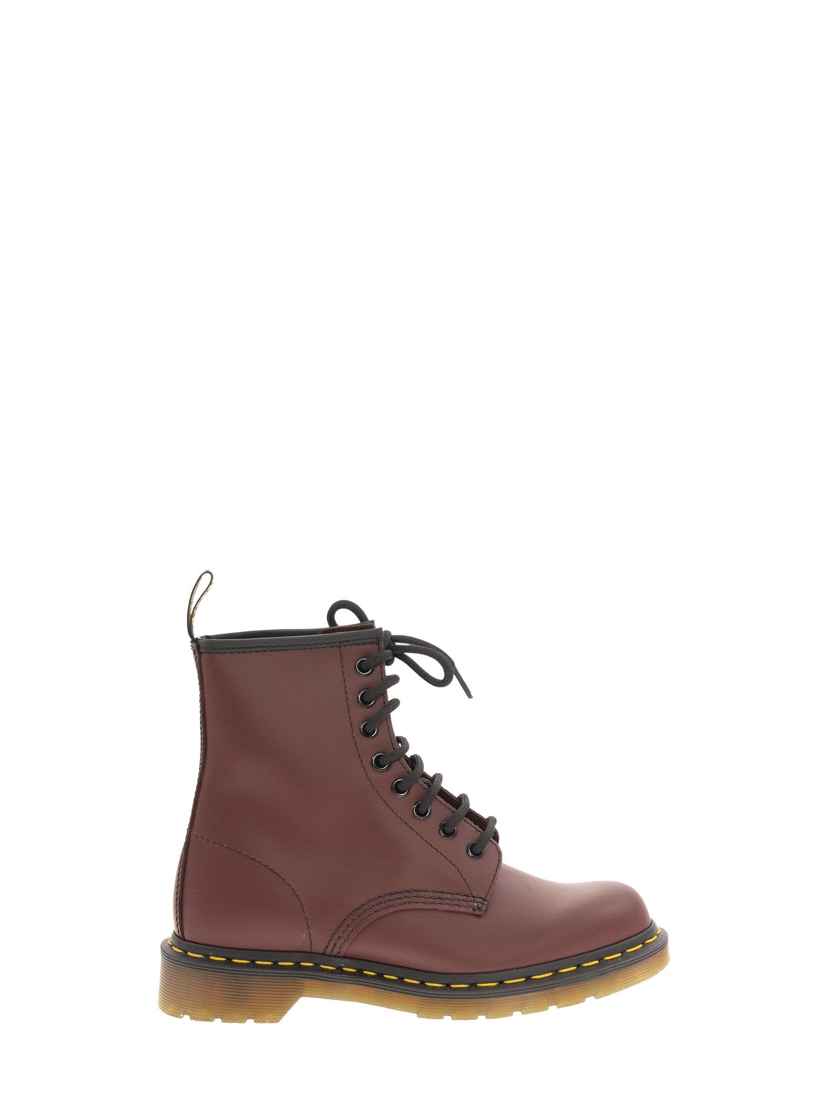 Buy Dr. Martens 1460 Smooth Leather Ankle Boots Cherry Red online, shop Dr. Martens shoes with free shipping