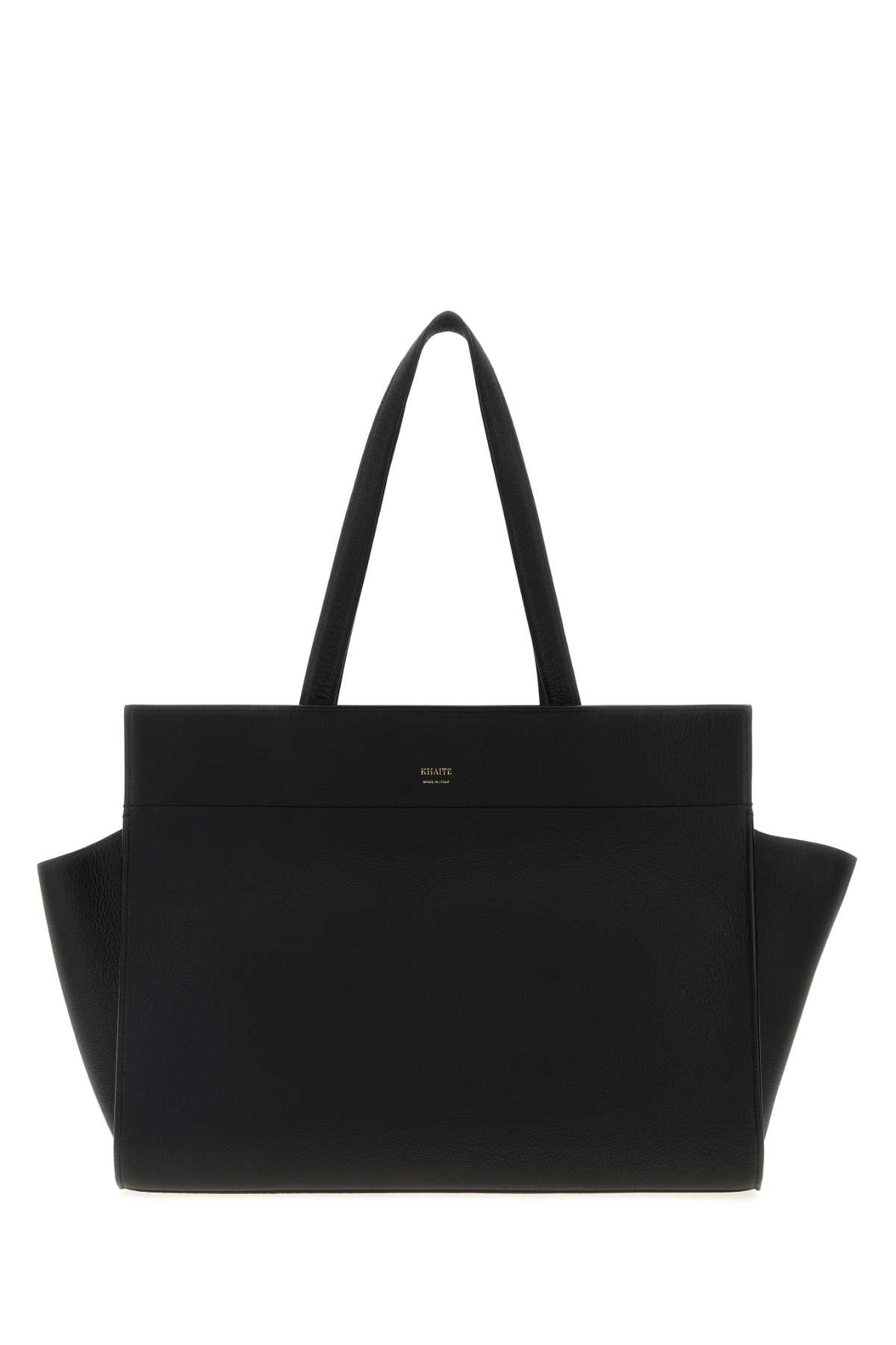 Khaite Black Leather Crosby Handbag In Black