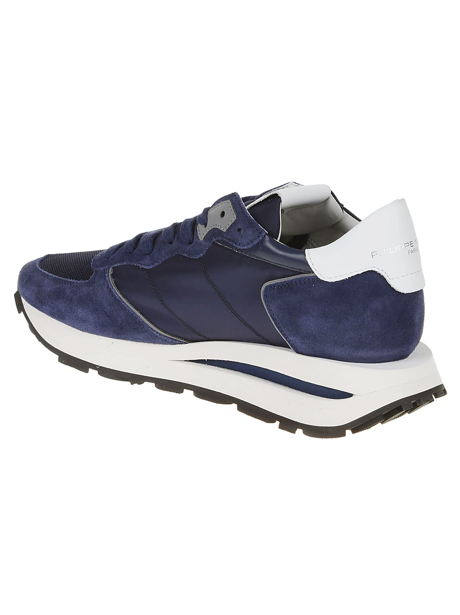 Philippe Model Tropez Sneakers In Technical Fabric And Suede Color Blue In Blue