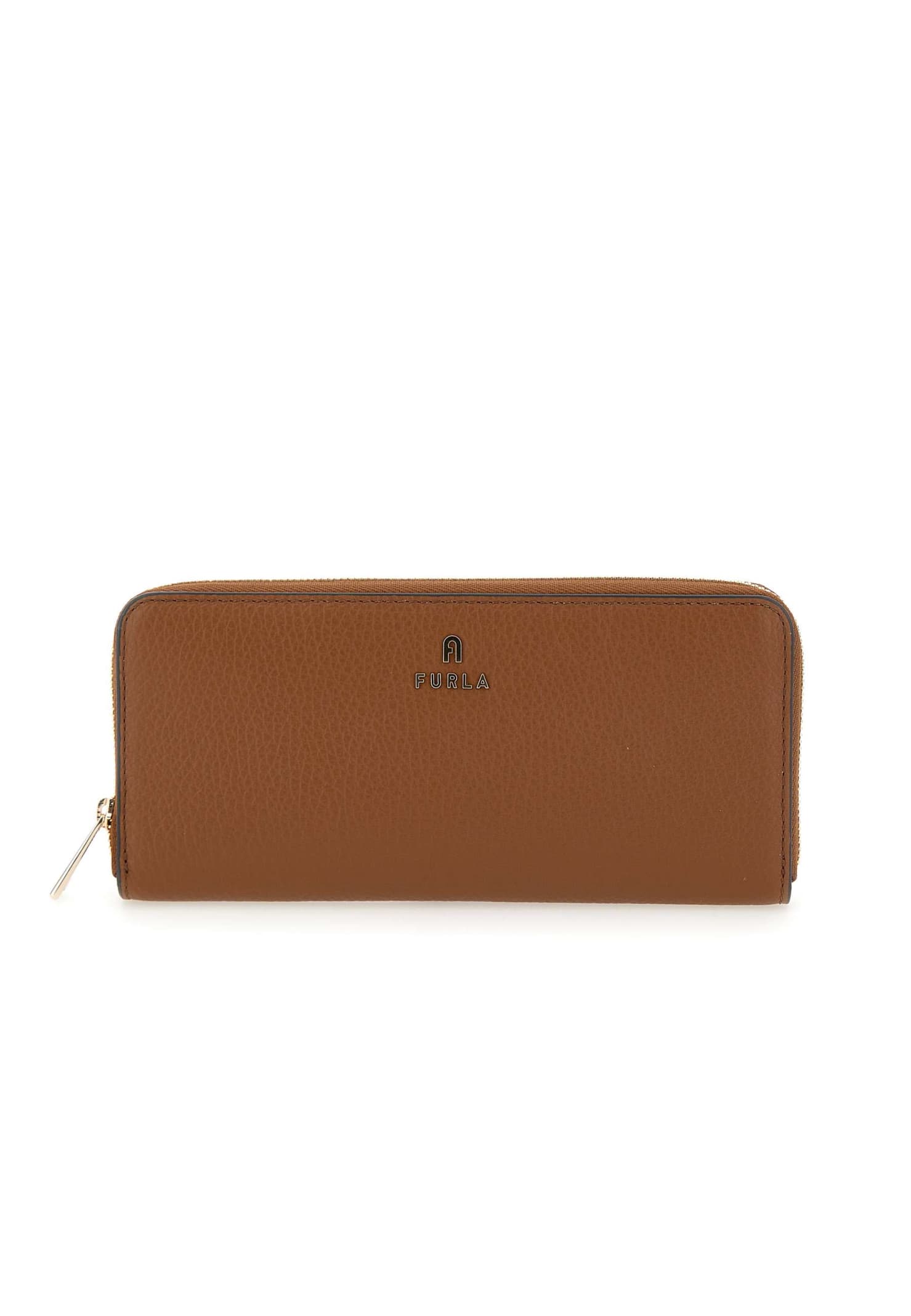 Furla Camelia Leather Wallet In Brown