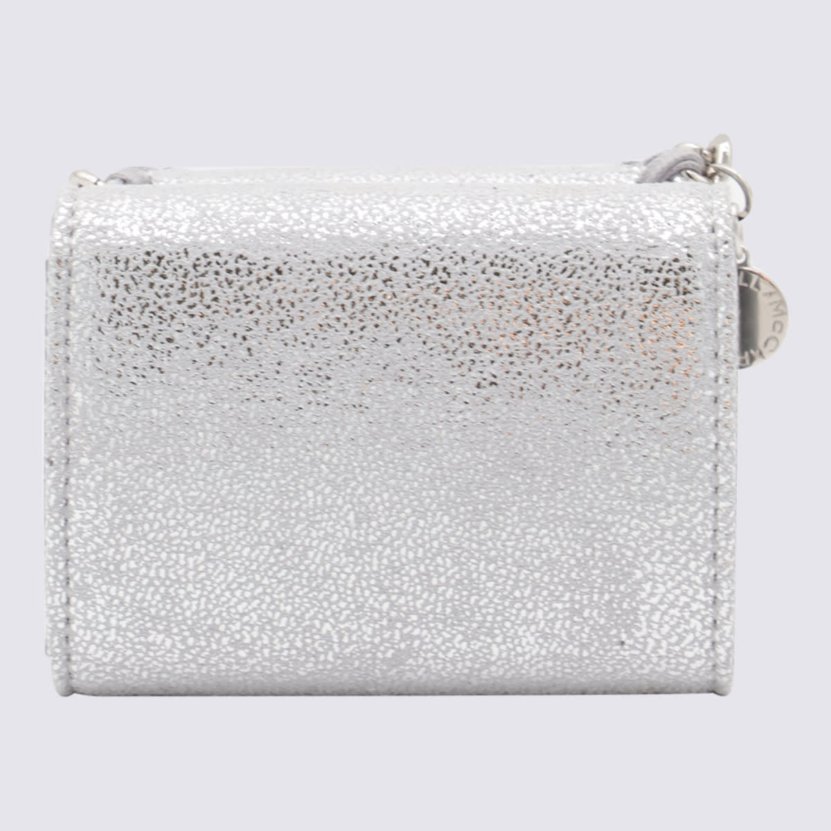 Silver Faux Leather Falabella Wallet
