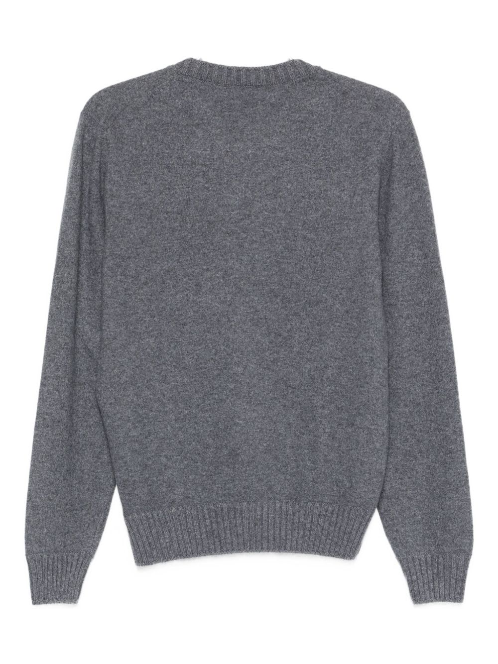 Barba Napoli Barba Gray Crewneck Long-sleeved Sweater In Gray