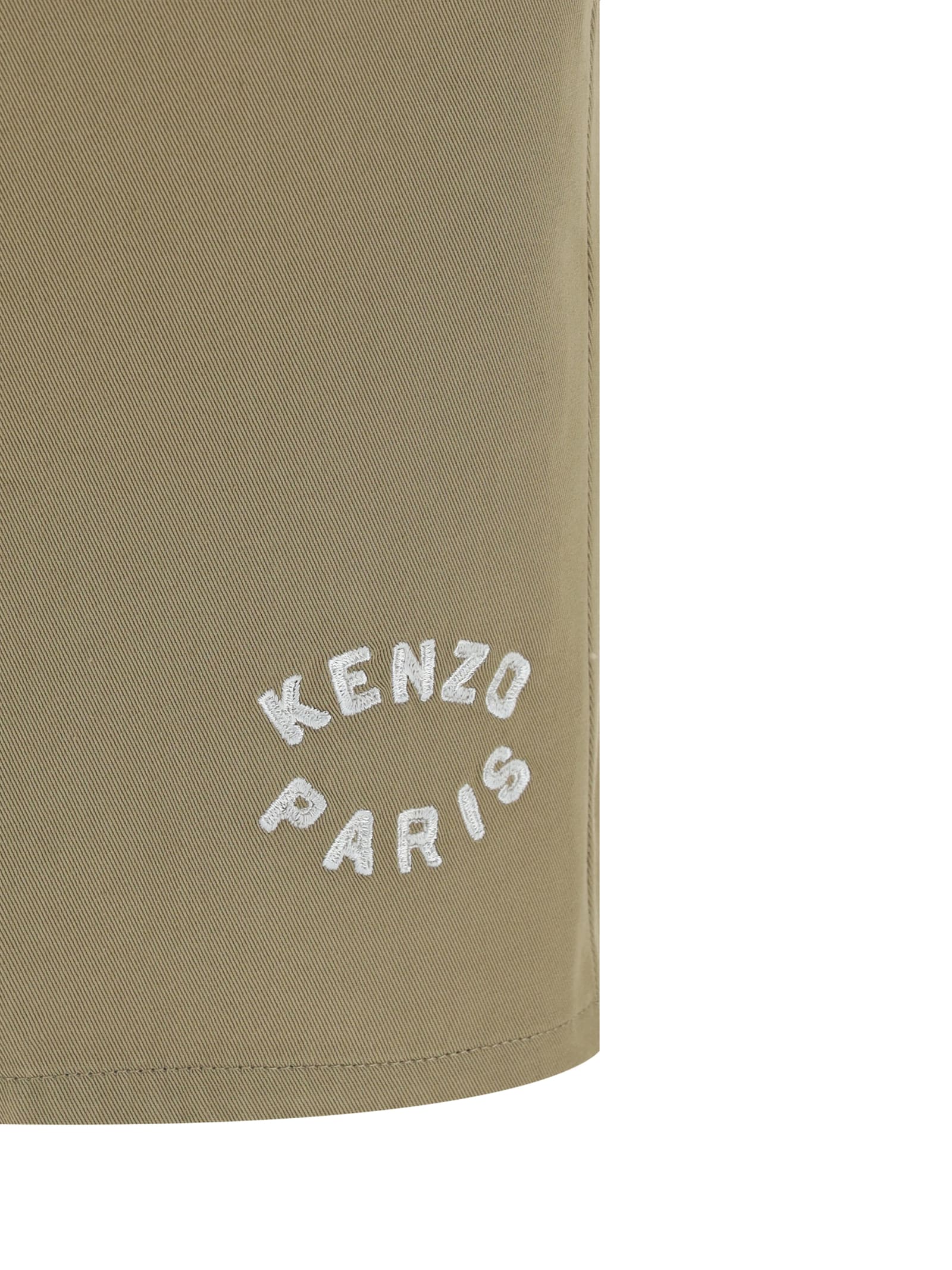 Shop Kenzo Shorts In Beige