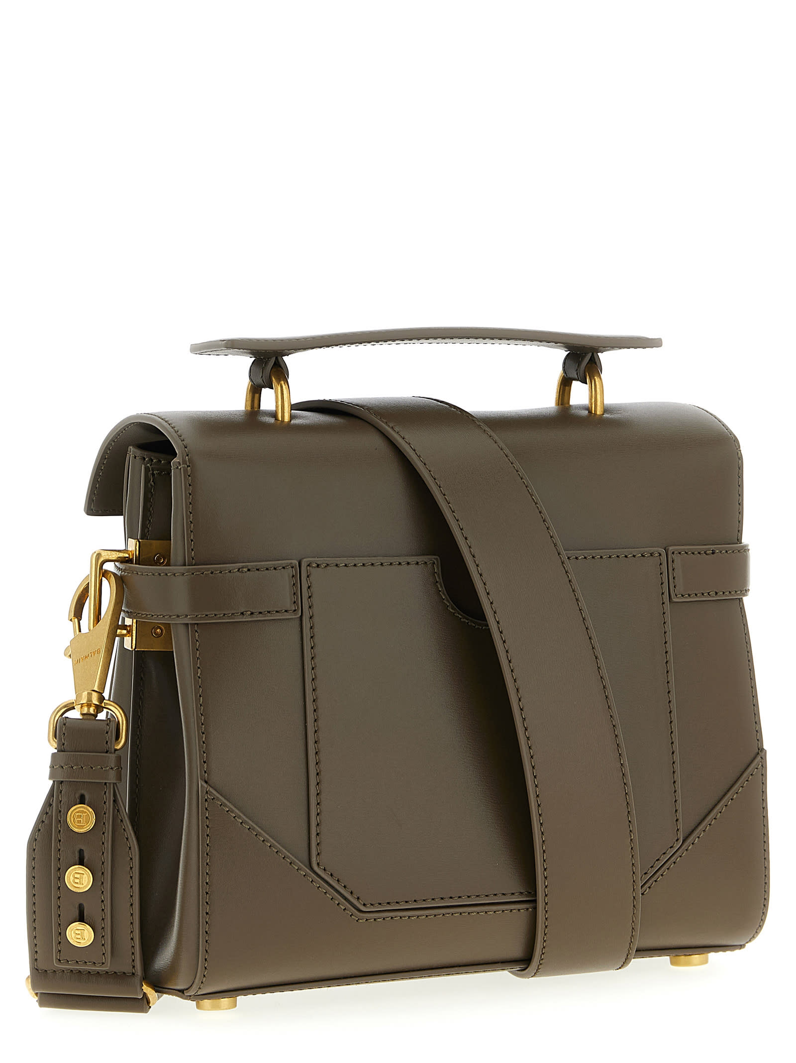 Balmain B-buzz 23 Handbag In Brown
