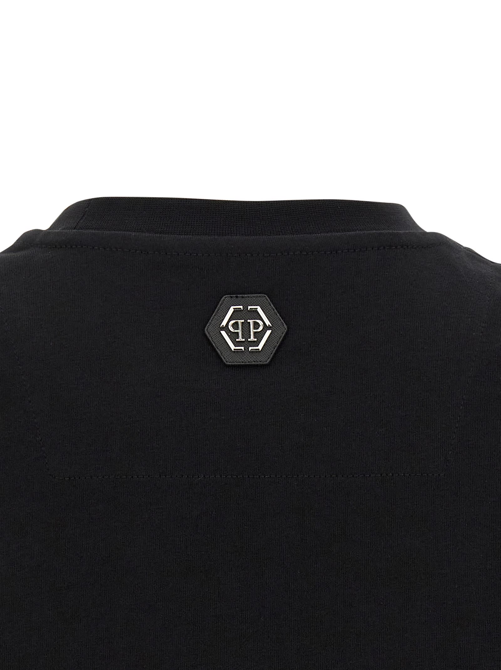 Philipp Plein Crew Neck T-shirt With Print In Black