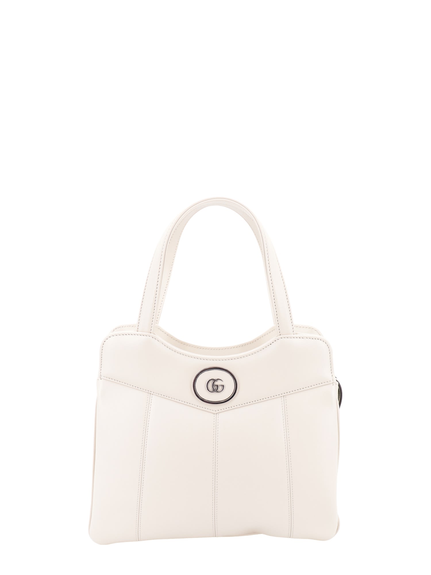 Gucci Chalk Leather Small Petite Gg Handbag