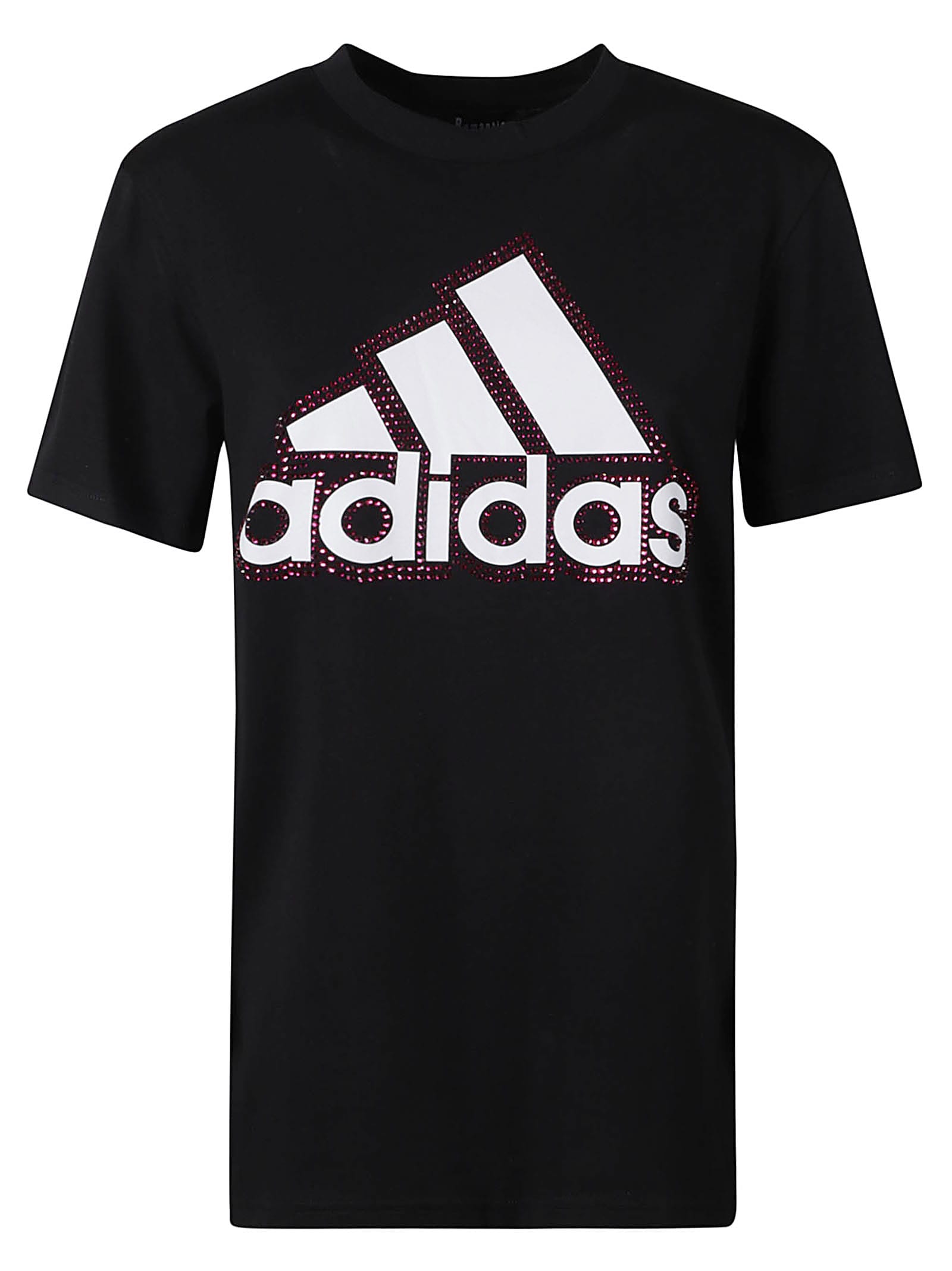 Adidas Originals Logo Embellished T-shirt In Black