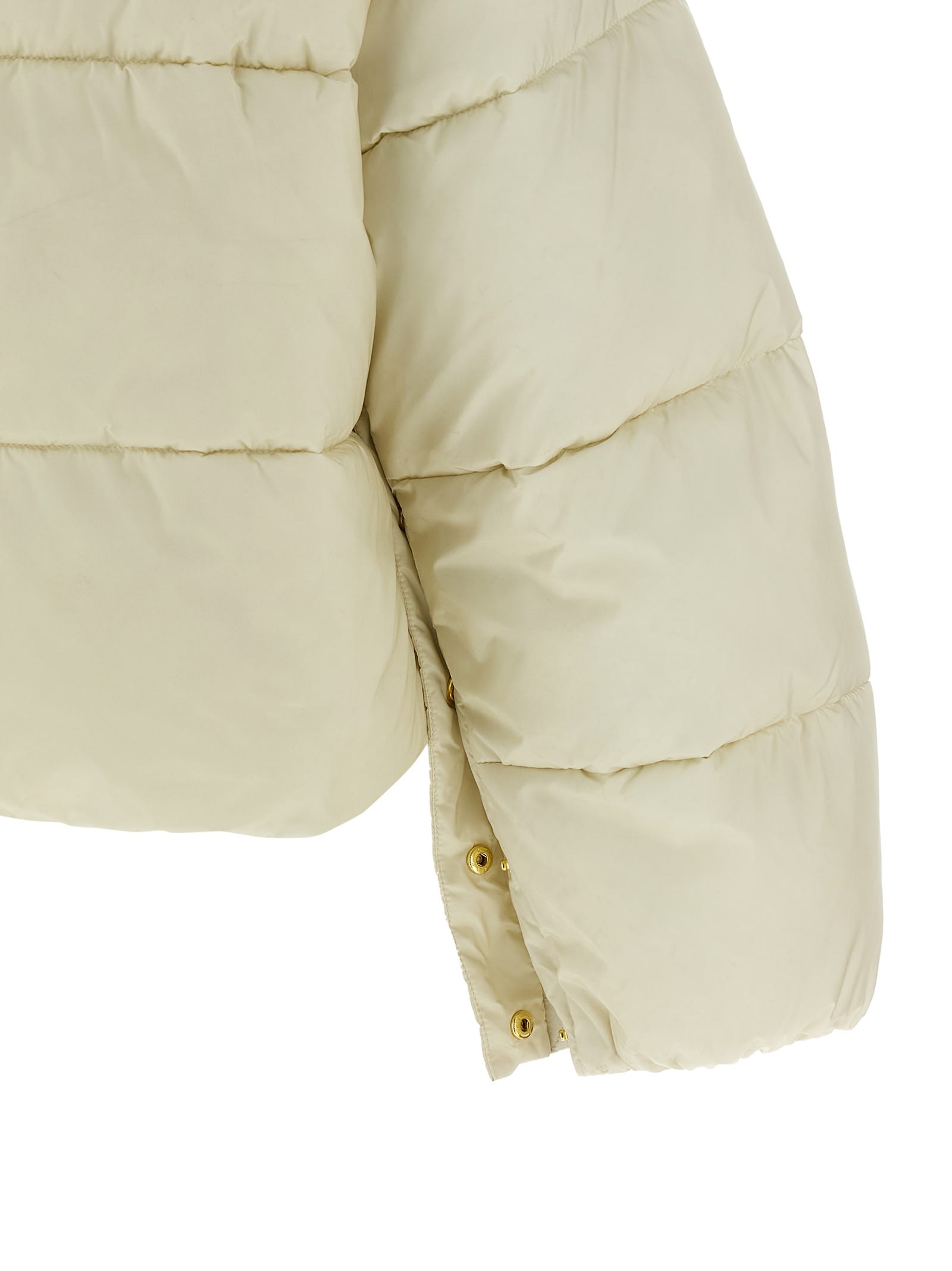Pinko Quilted Hooded Jacket Front Pockets In Multi
