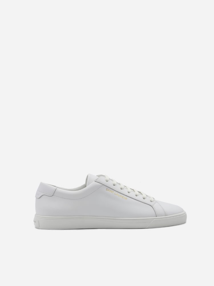 Saint Laurent Low Sneakers With Laces In Blanc Optique