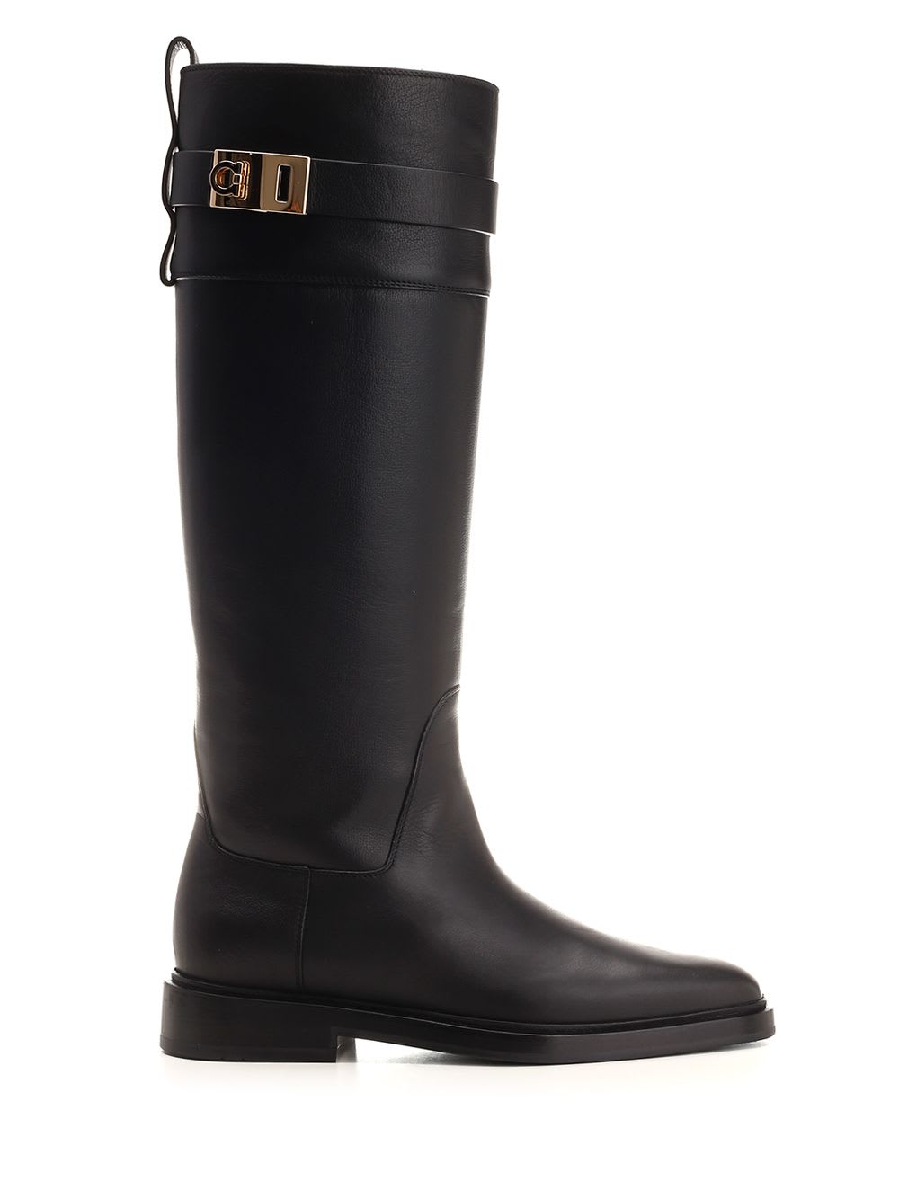 Shop Ferragamo Ornament Boot Hug In Black