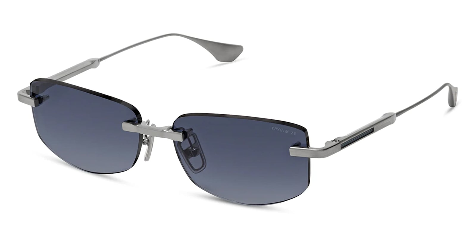 Dita Trysim.75brushed Raw Titanium In Blue