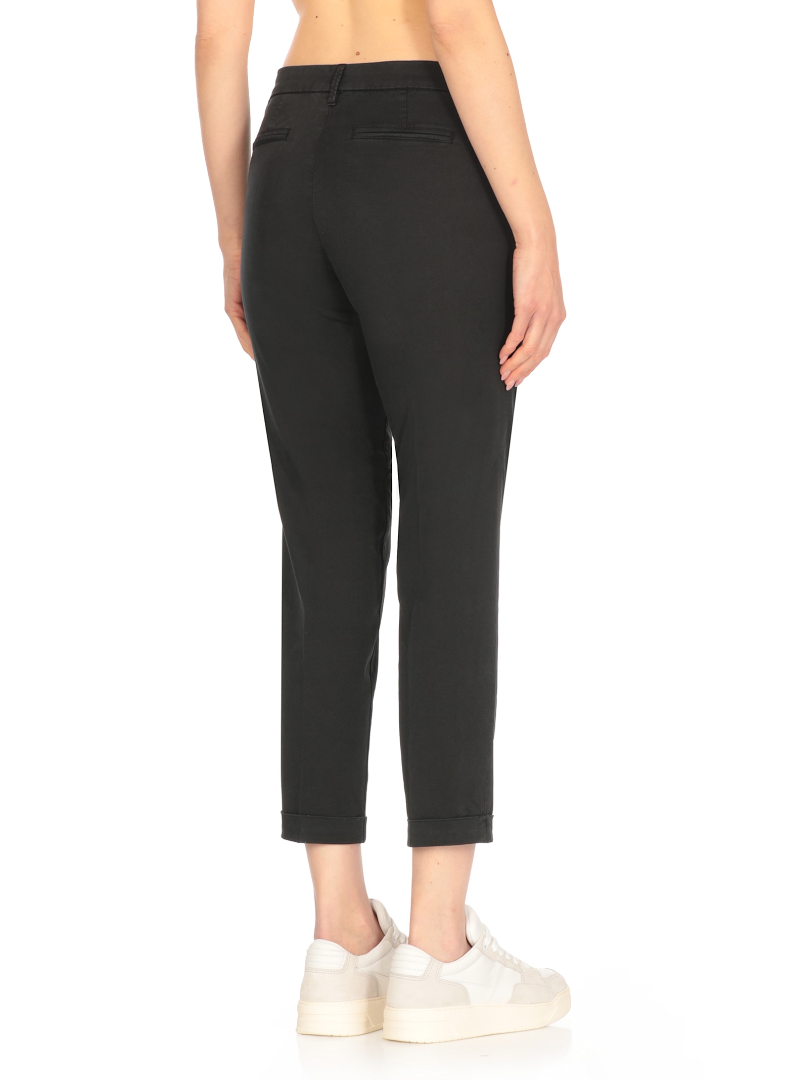 Fay Cotton Blend Pants In Black