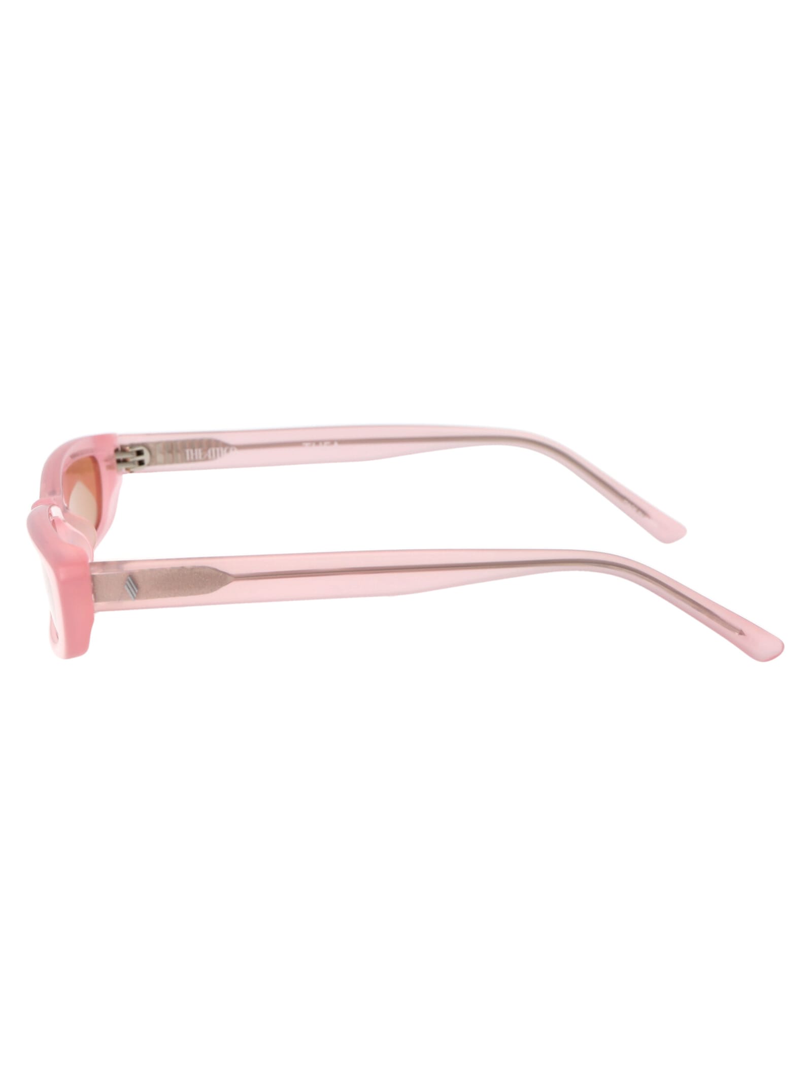Shop Attico Thea Sunglasses In Pink/silver/pink