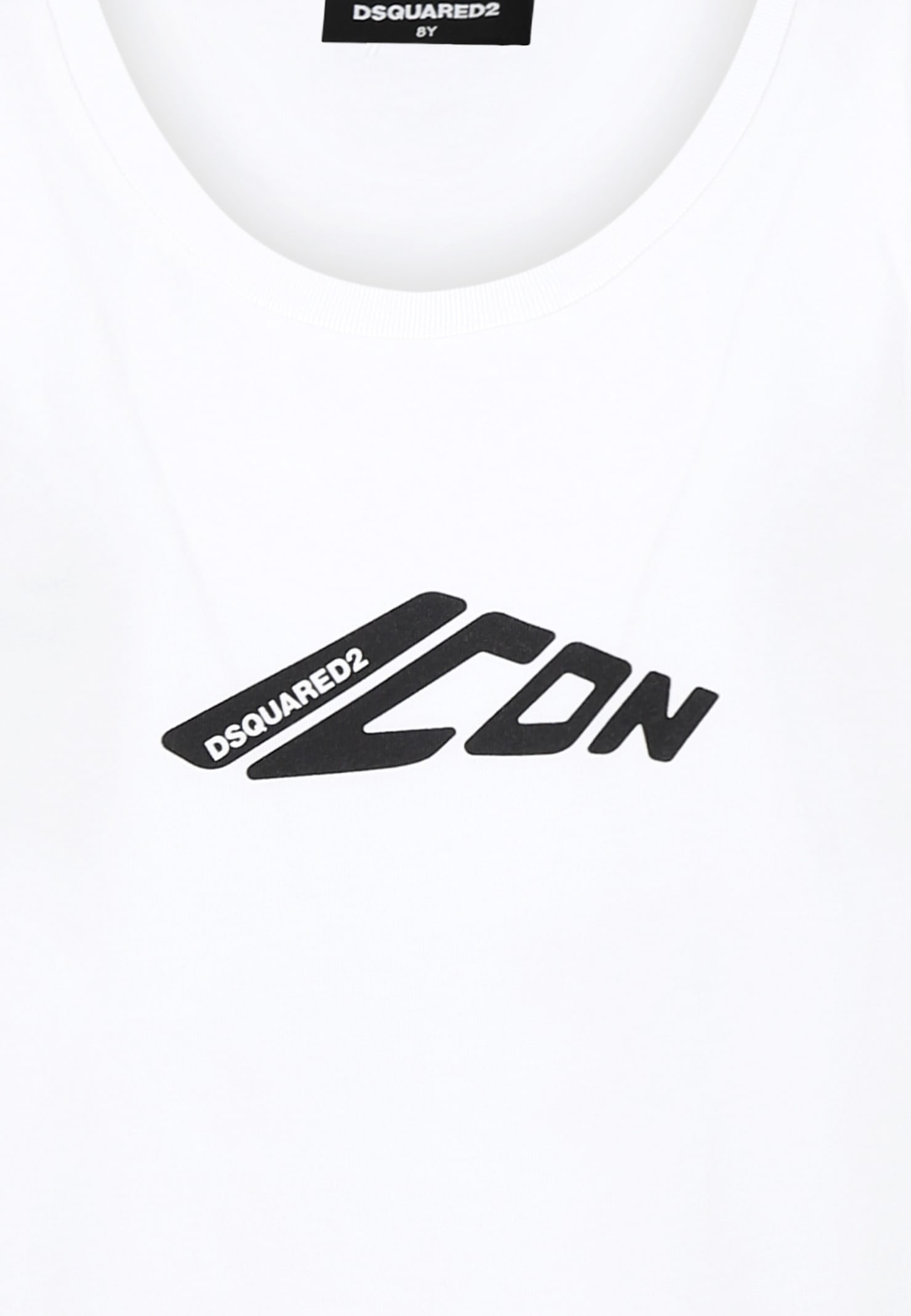 Shop Dsquared2 White Cover-up For Girl With Logo