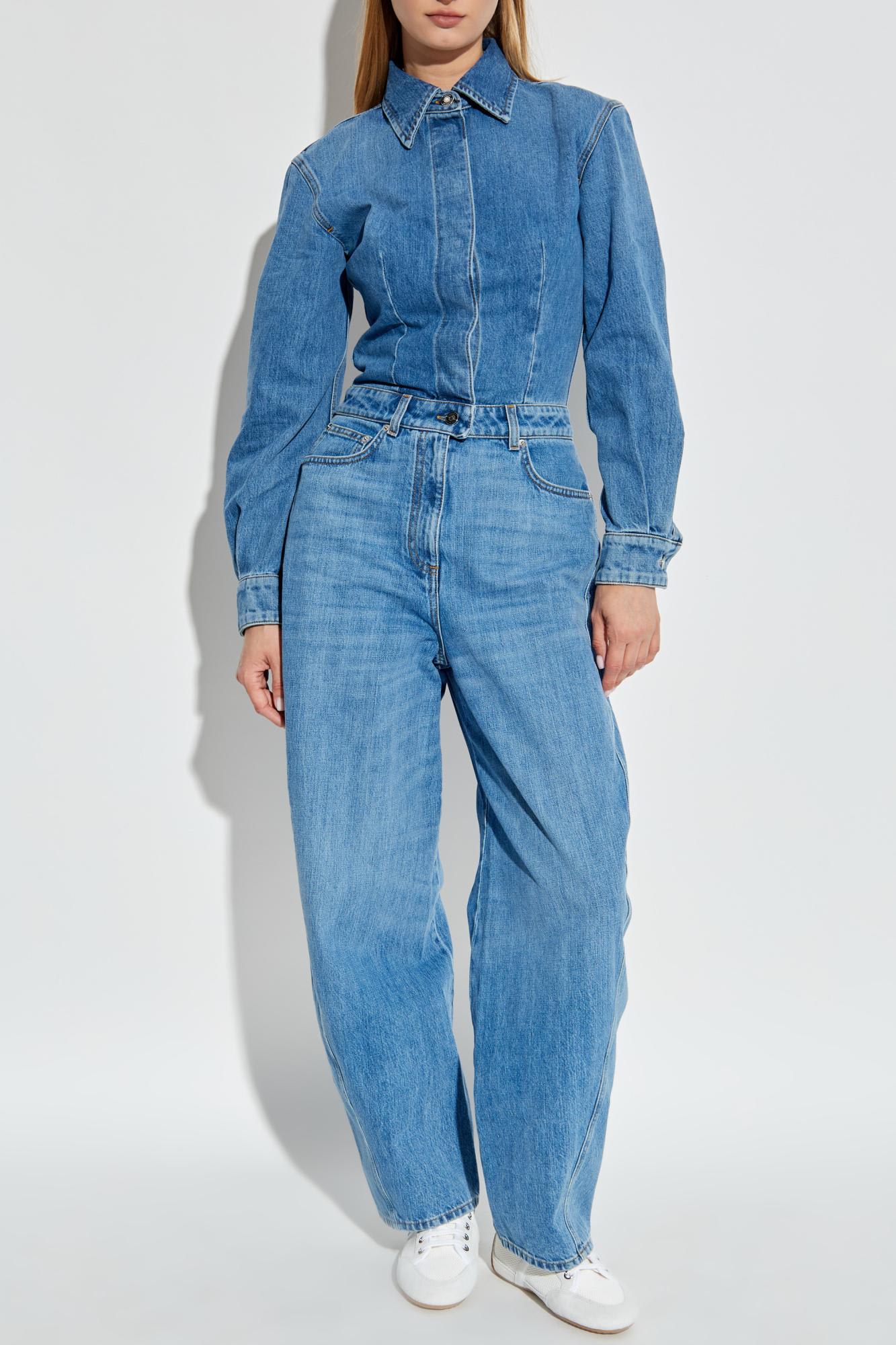 Givenchy Denim Jumpsuit In Blue
