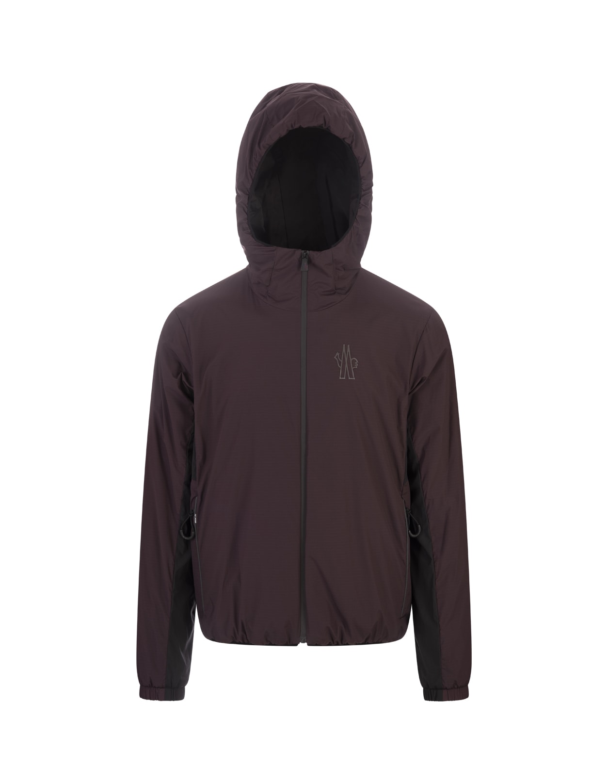 Shop Moncler Dark Brown Bissen Hooded Jacket In E Red