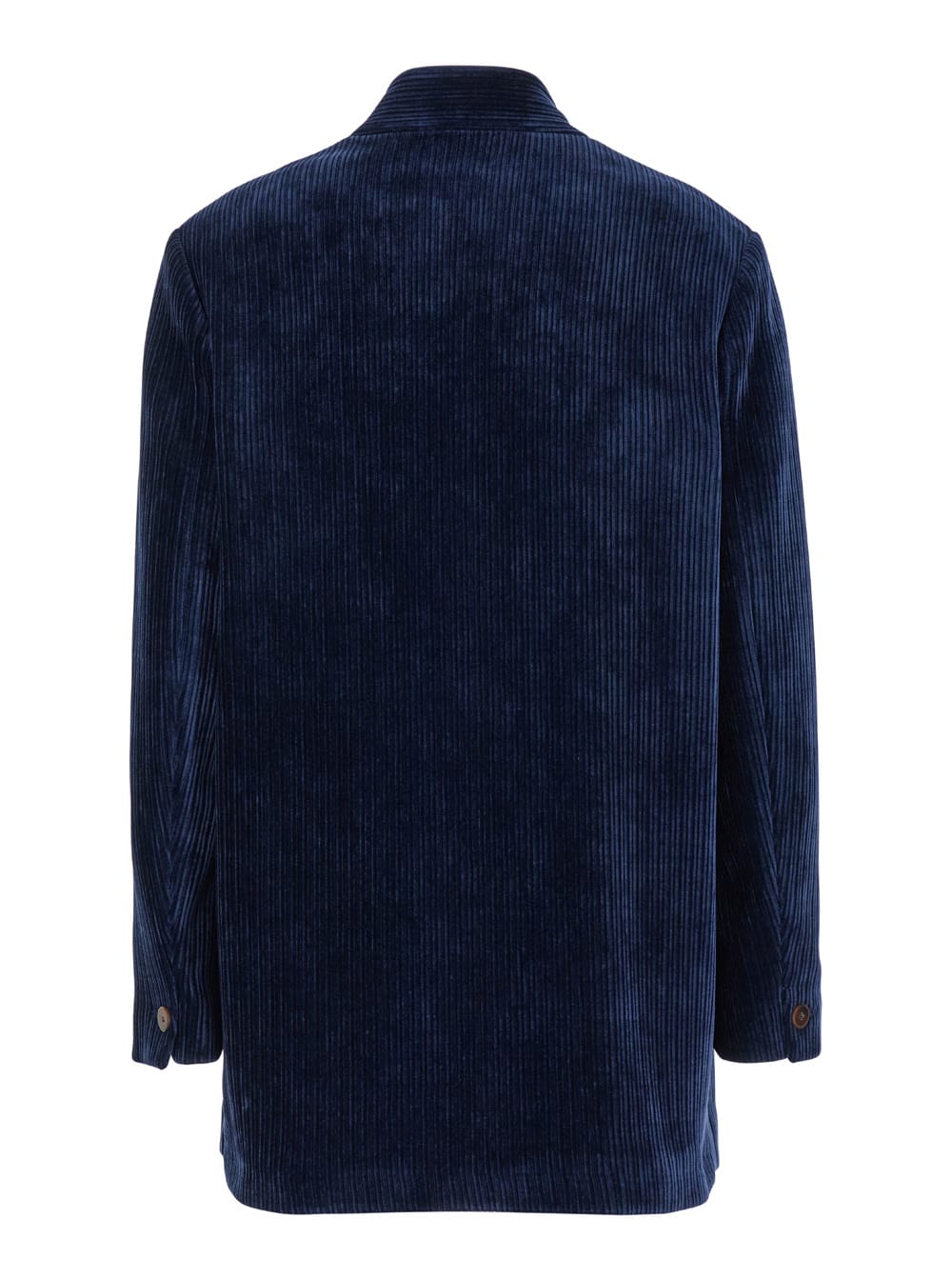 Shop Forte Forte Knitted Courduroy Jacket In Blu Notte