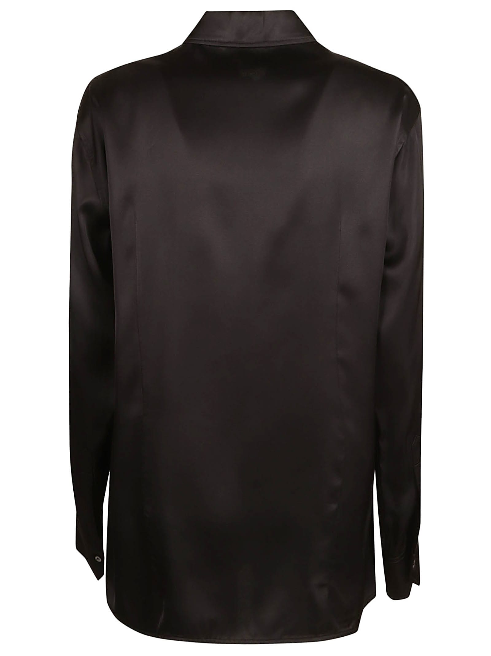 Shop N°21 Embellished Long-sleeved Shirt In Black