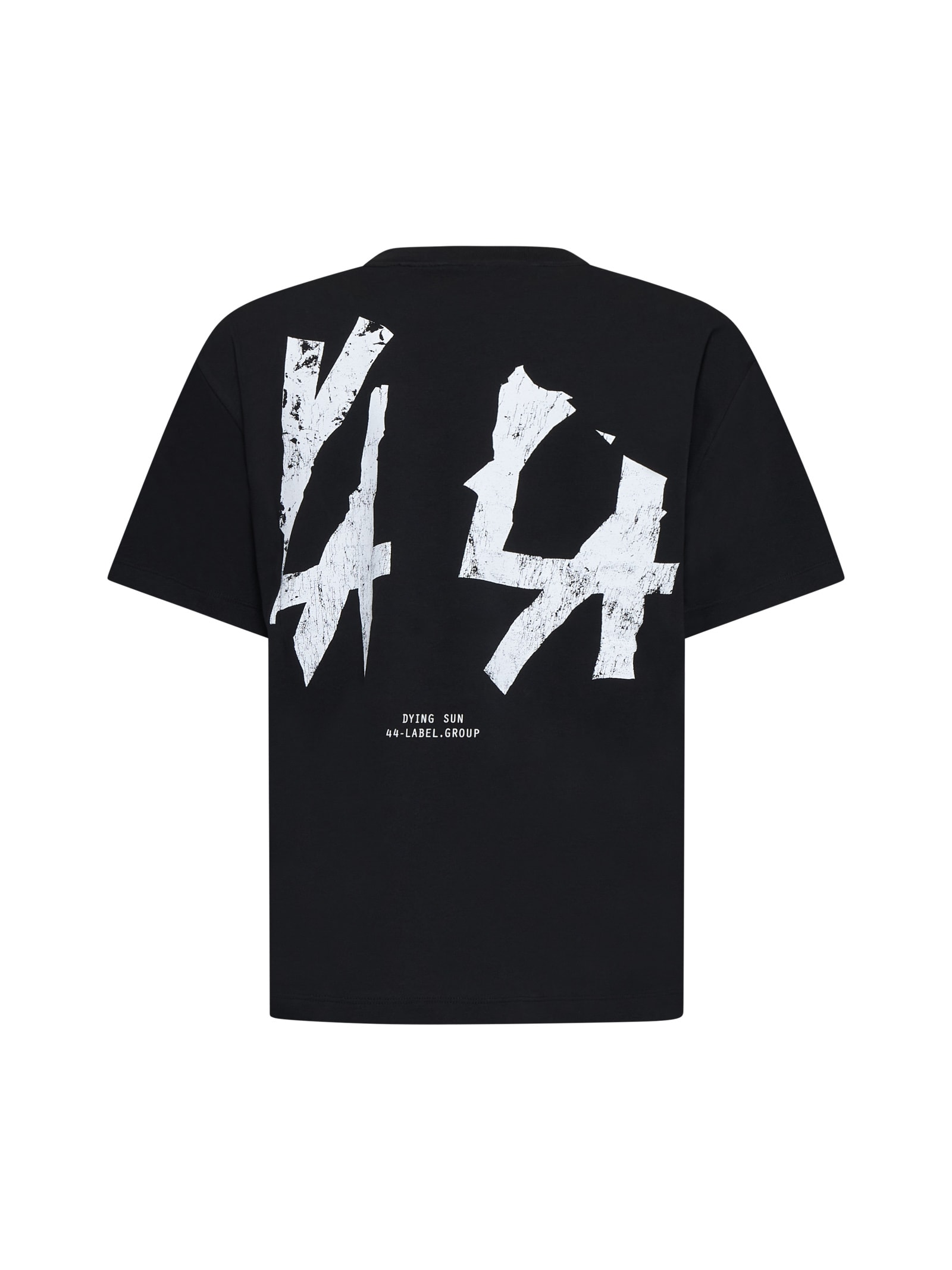 Shop 44 Label Group T-shirt In Black+crinkles 44 White