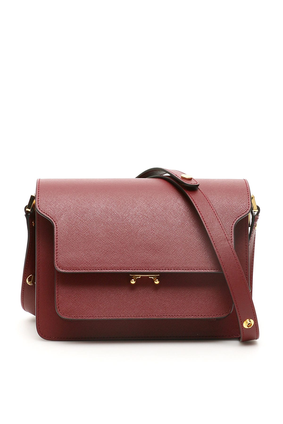 Shop Marni Trunk Medium Bag In Ruby (red)