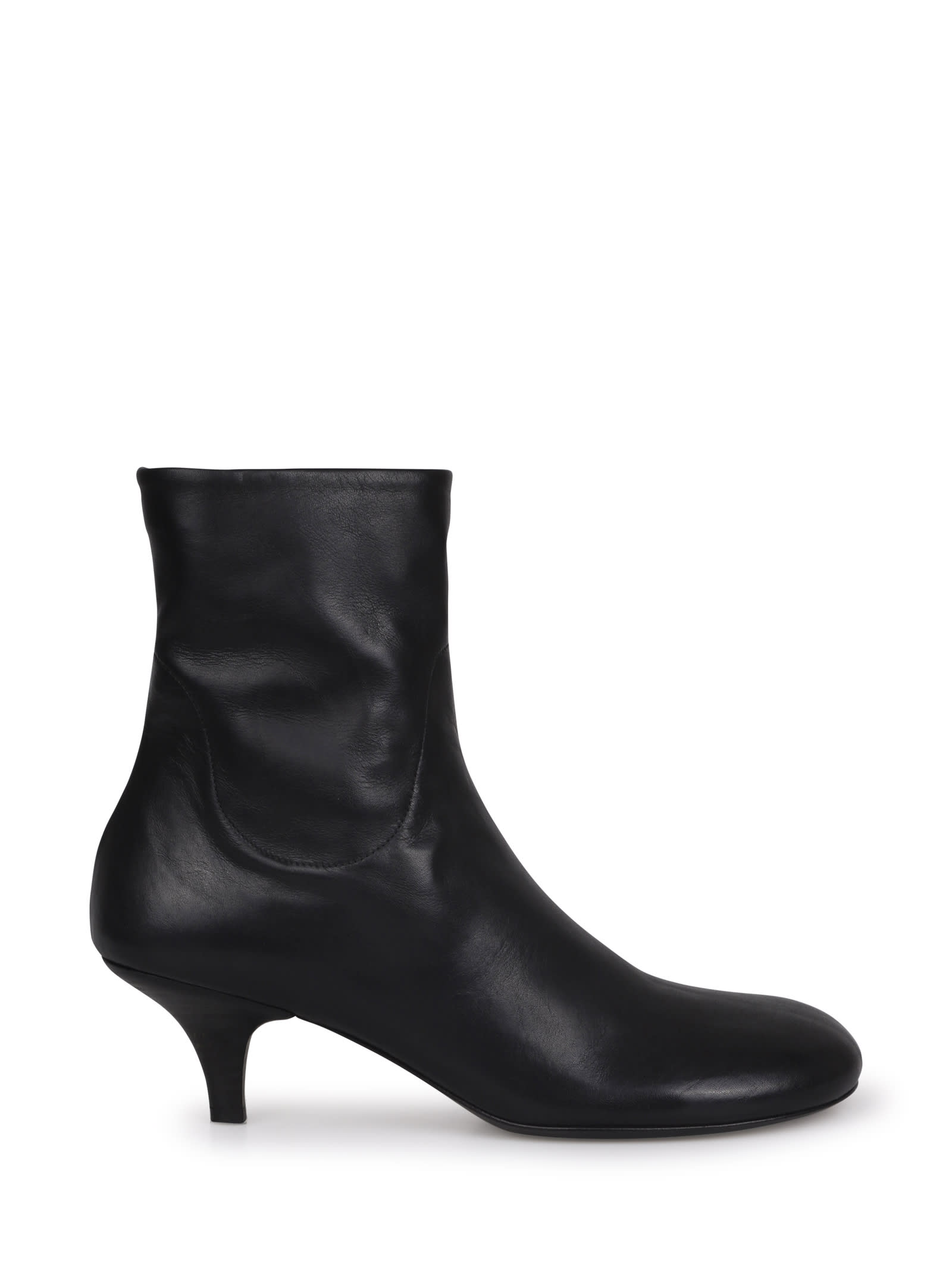 MARSÈLL MARSELL SMOOTH GRAIN ROUND-TOE LEATHER BOOTS