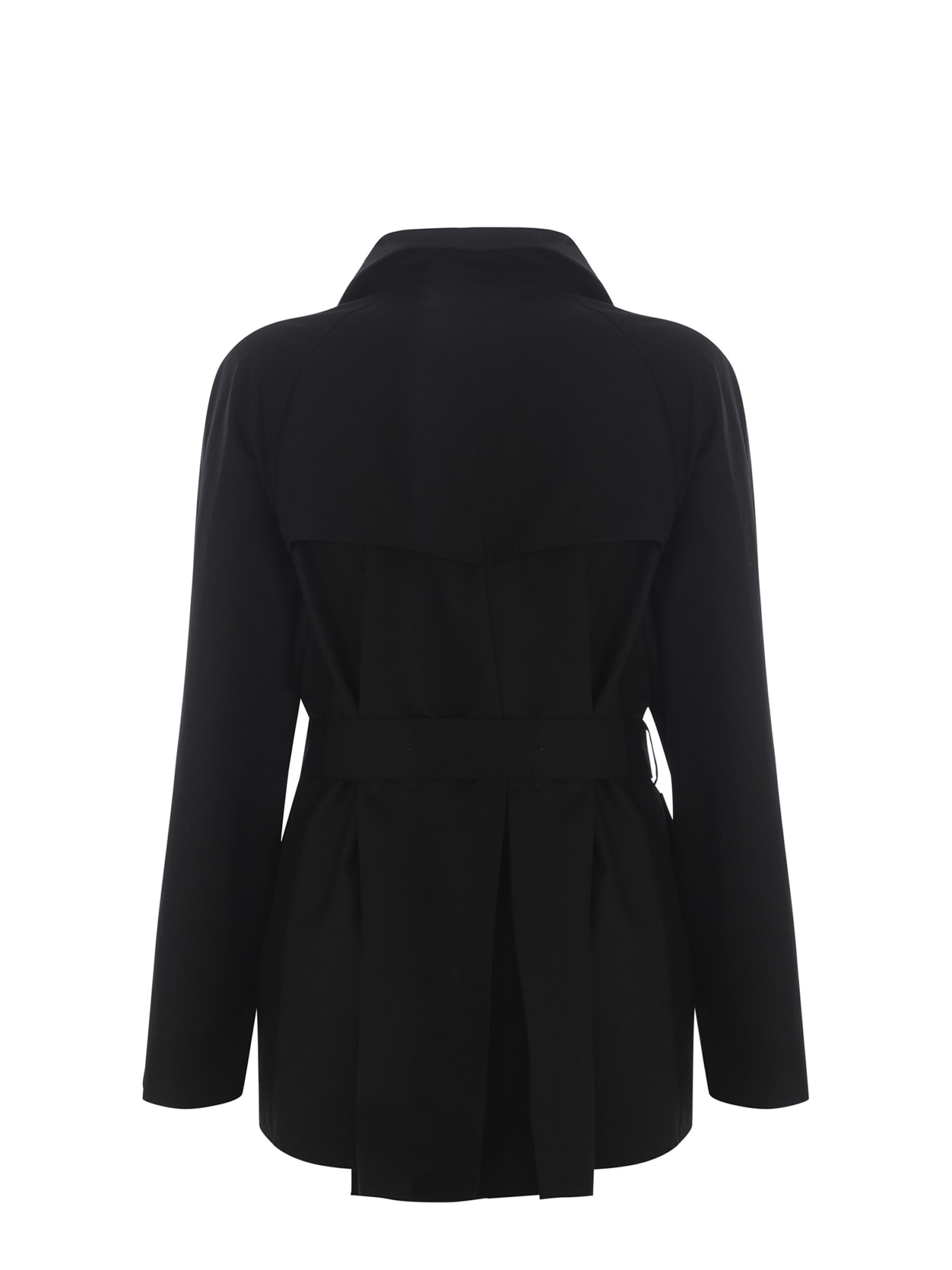 Shop Fay Trench Coat  Made Of Cotton Twill In Nero