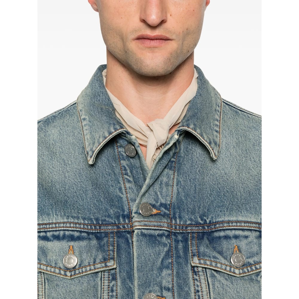 Jacob Cohen Buttoned Denim Jacket In Blue