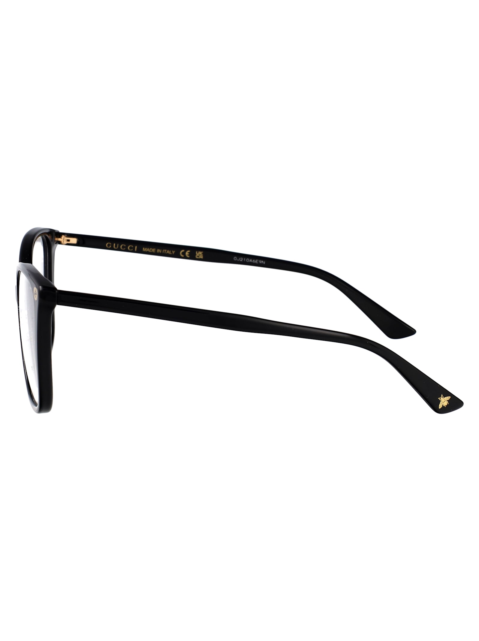 Gucci Womens Black Gg0914o Acetate Rectangular-frame Optical Glasses In Black-black-transparent