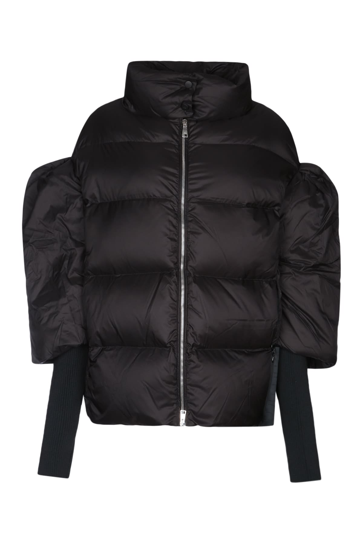Add Zip Up Quilted Jacket In Black