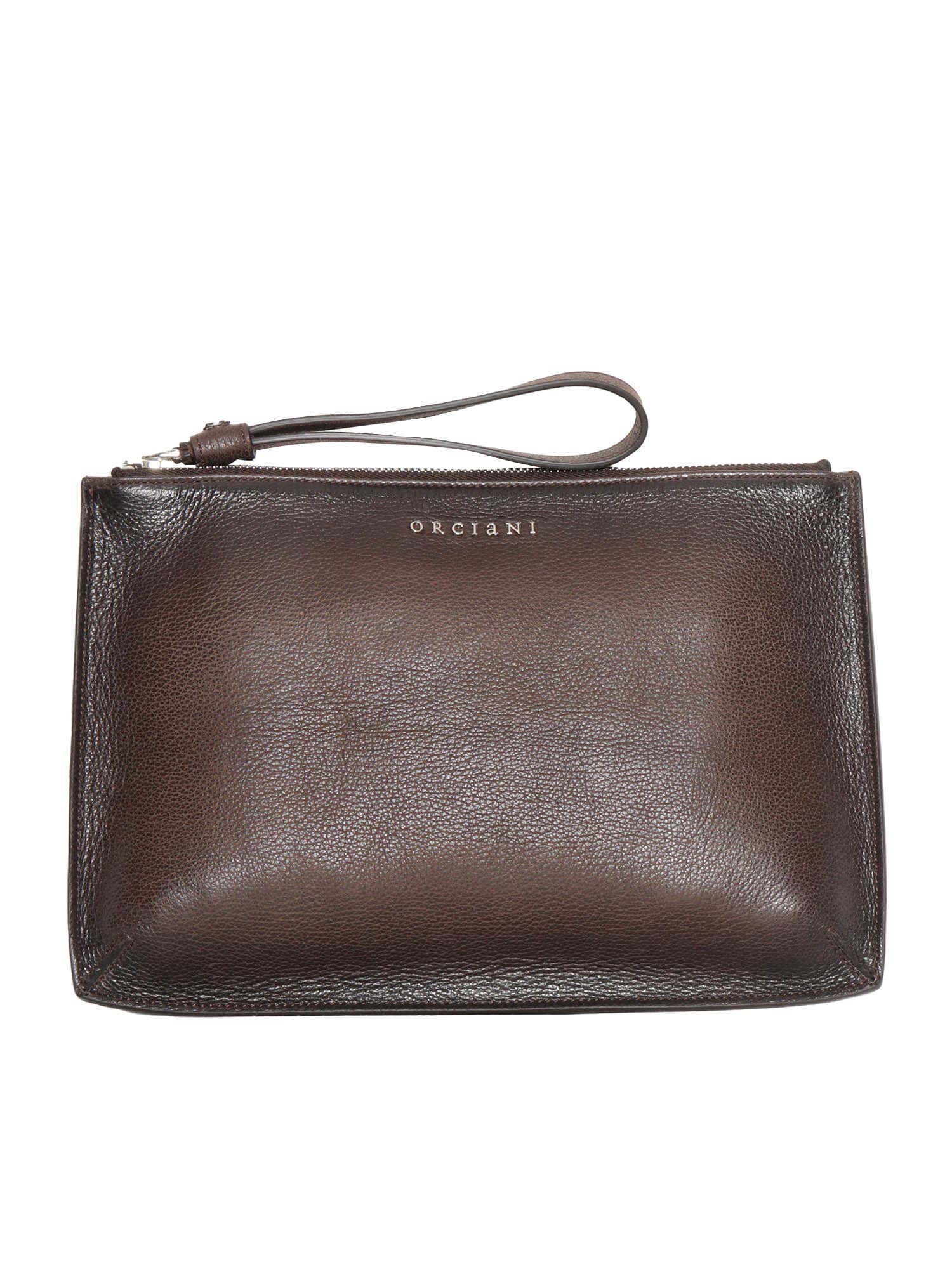 Orciani Chevrette Large Pouch In Brown