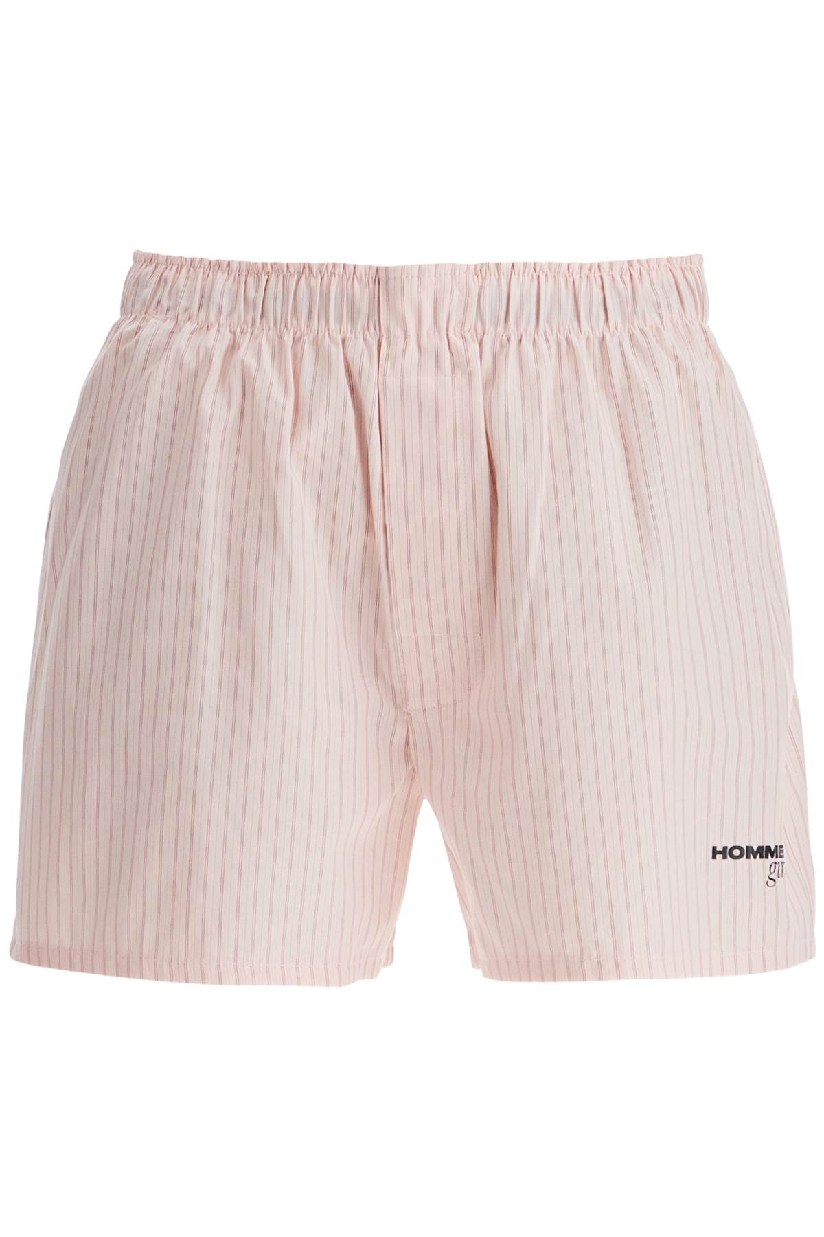 Striped Oxford Shorts For Men And