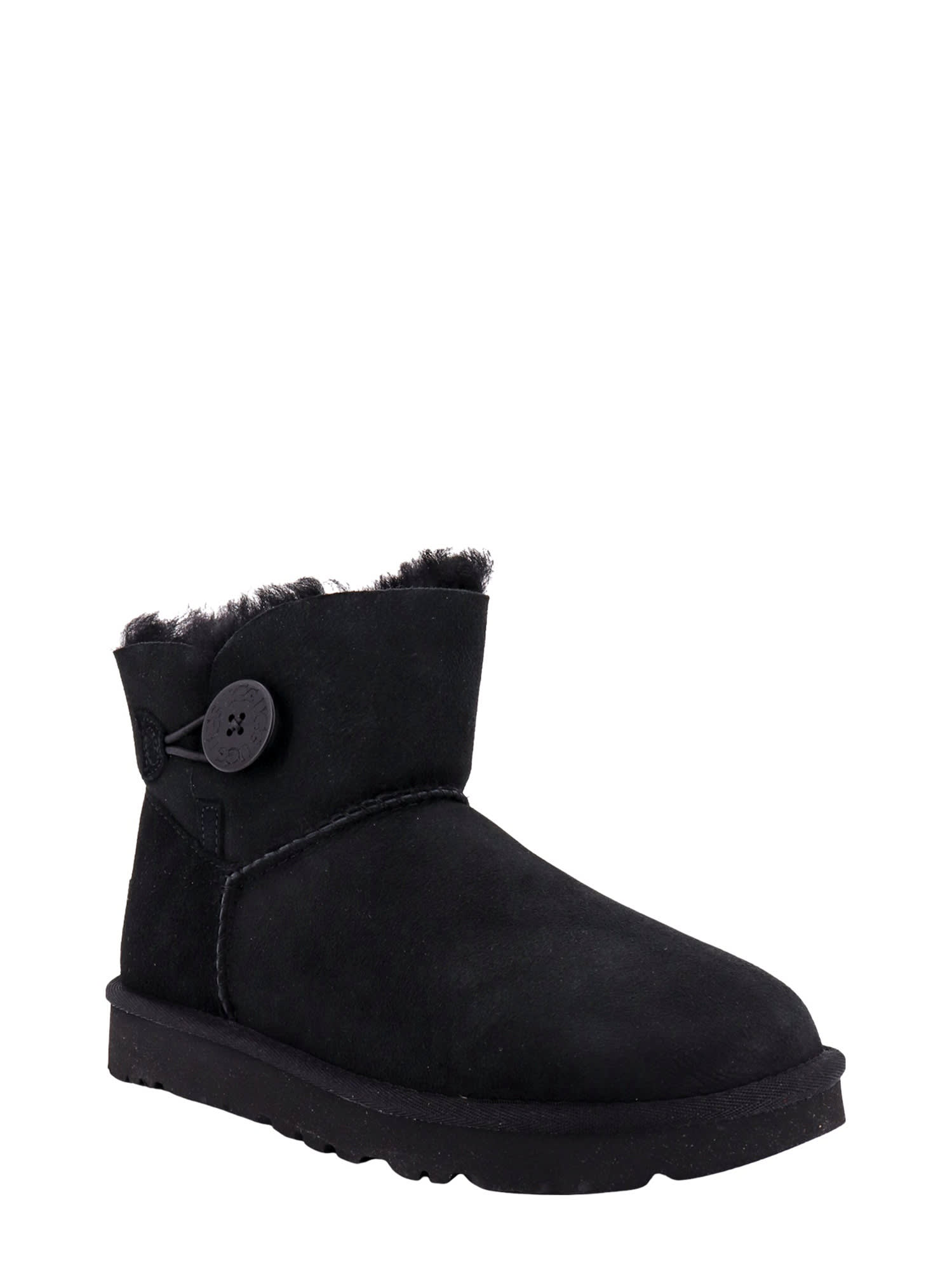 Shop Ugg Mini Baley Button Ankle Boots In Black