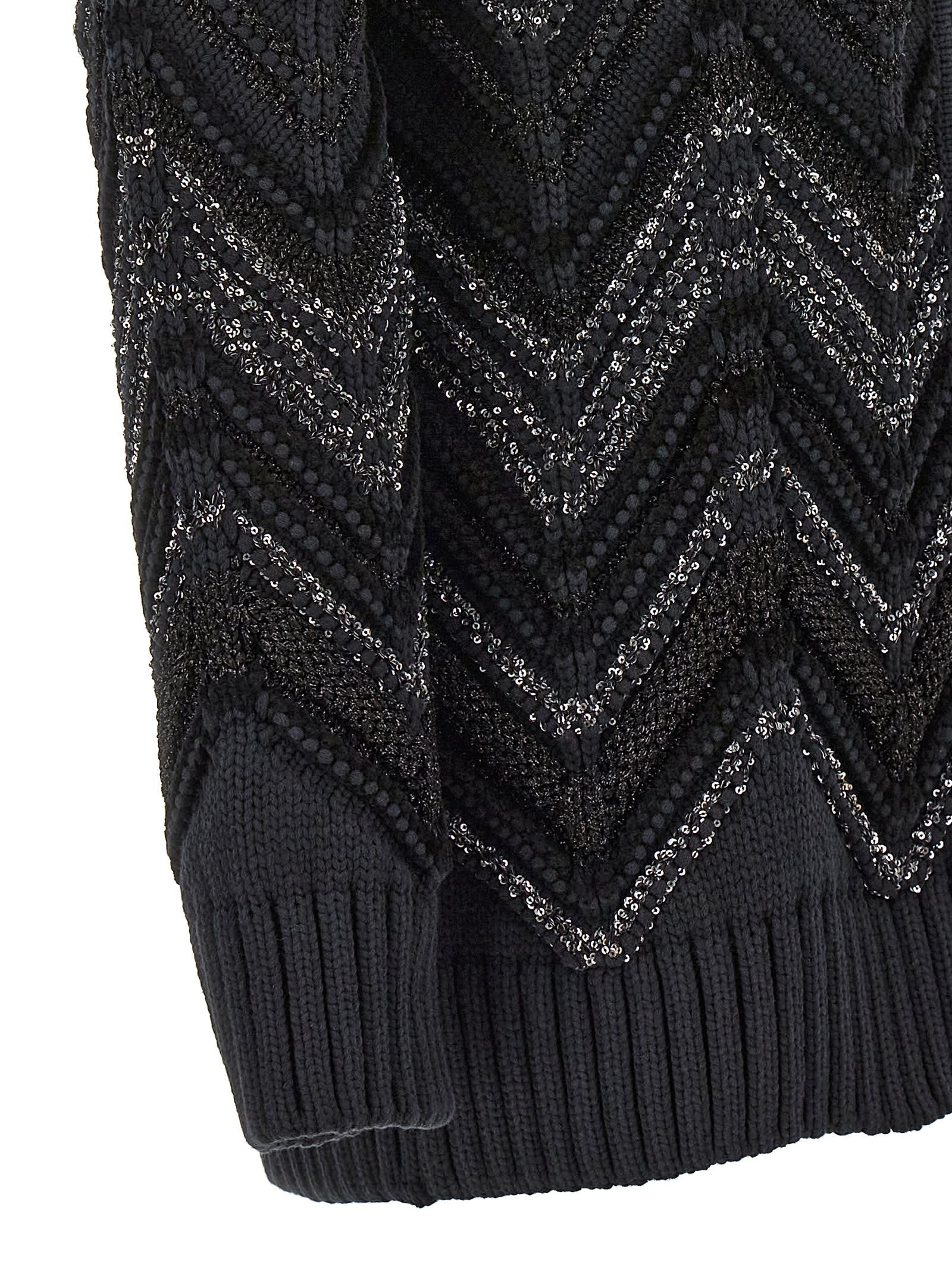 Shop Missoni Zig Zag Cardigan In Black