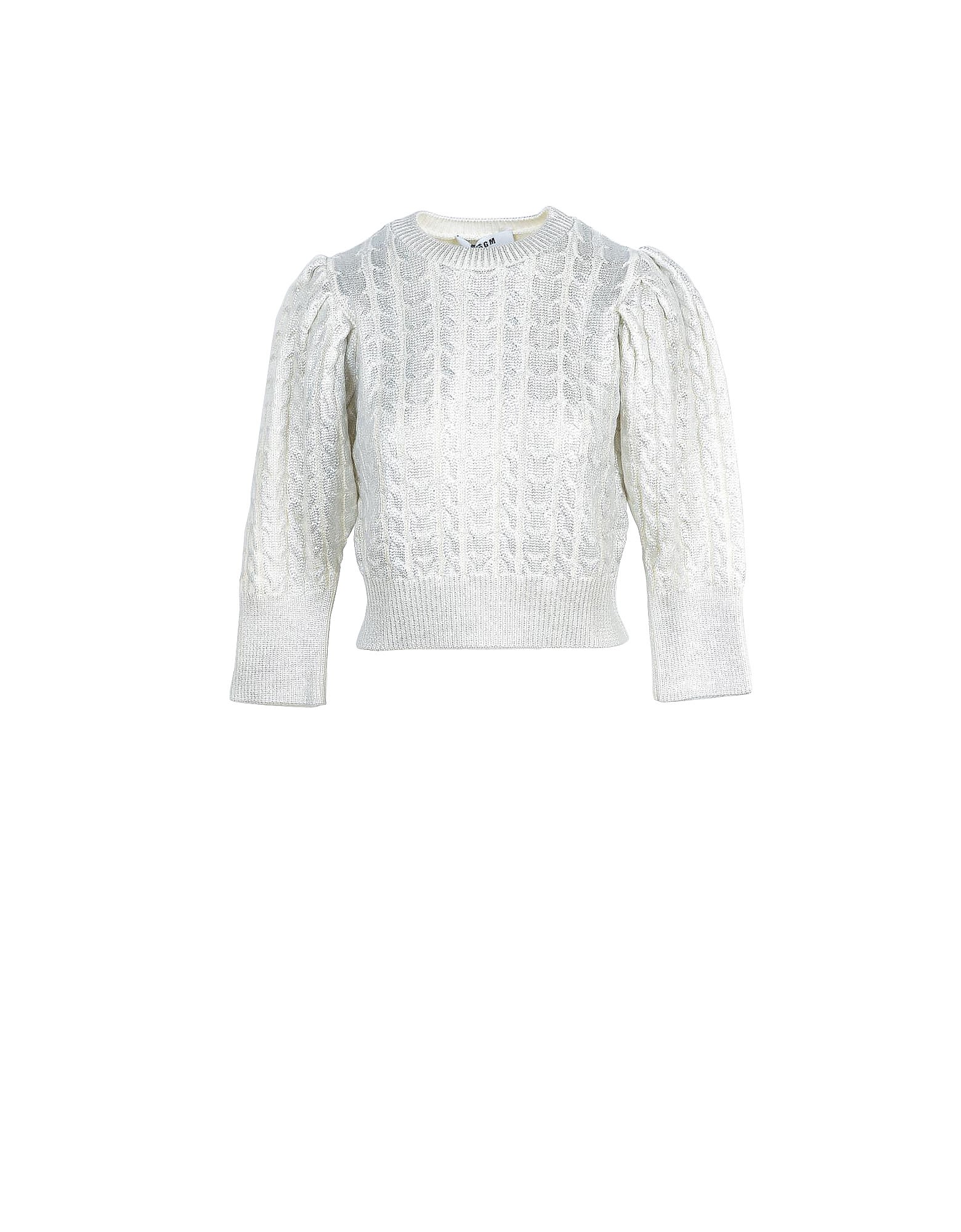 Msgm Womens Silver Sweater