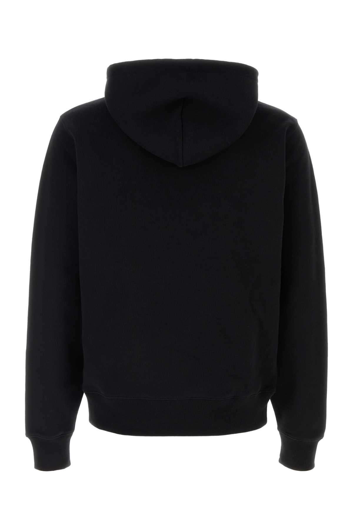 Burberry Hoodie With Front Pocket And Ribbed Cuffs In Black