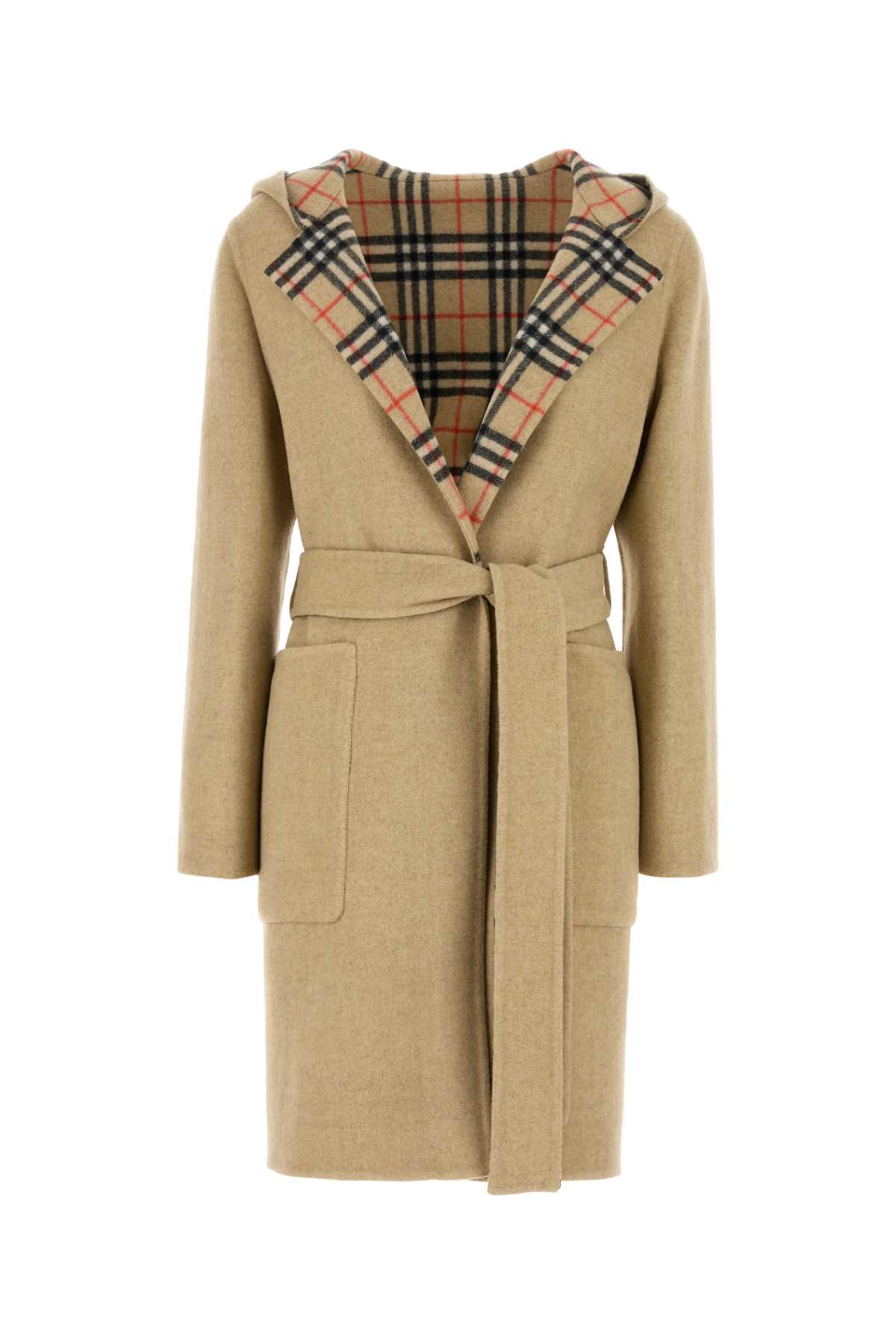 Beige Wool Reversible Coat