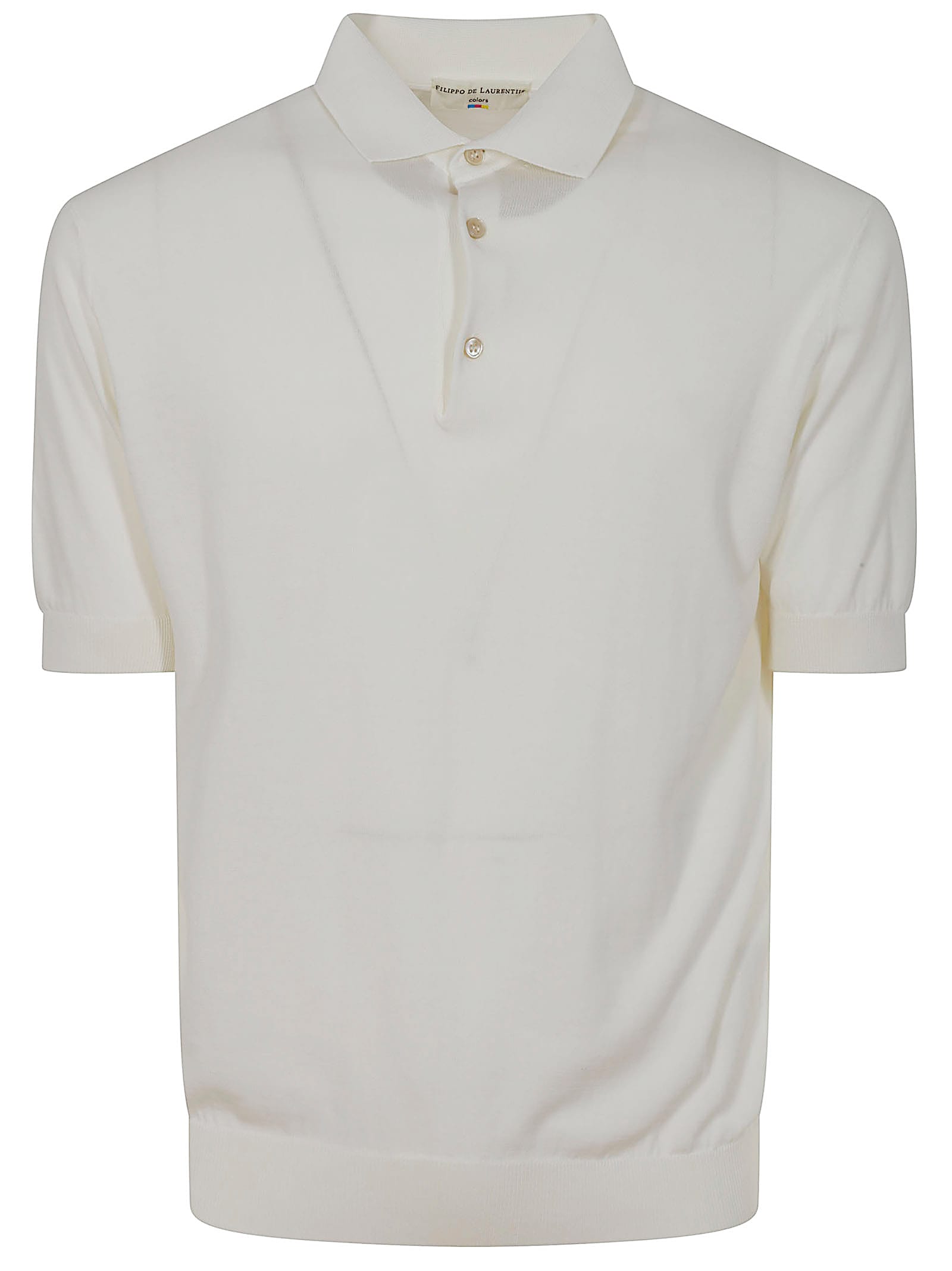 Filippo De Laurentiis Short Sleeves Three Buttons Polo Shirt Clothing In White
