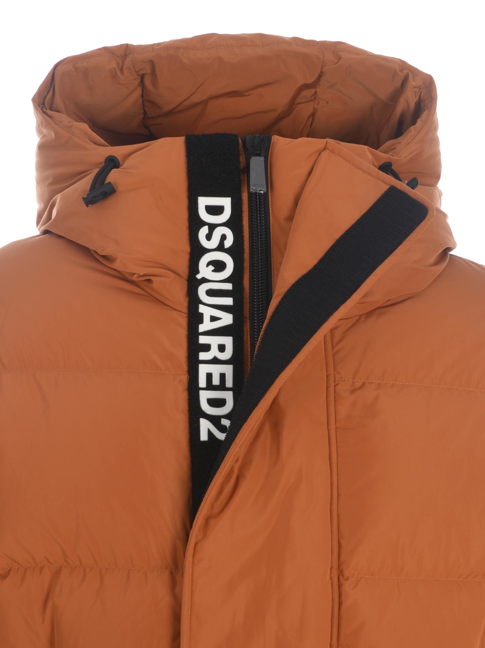 Shop Dsquared2 Down Jacket  In Nylon In Argilla