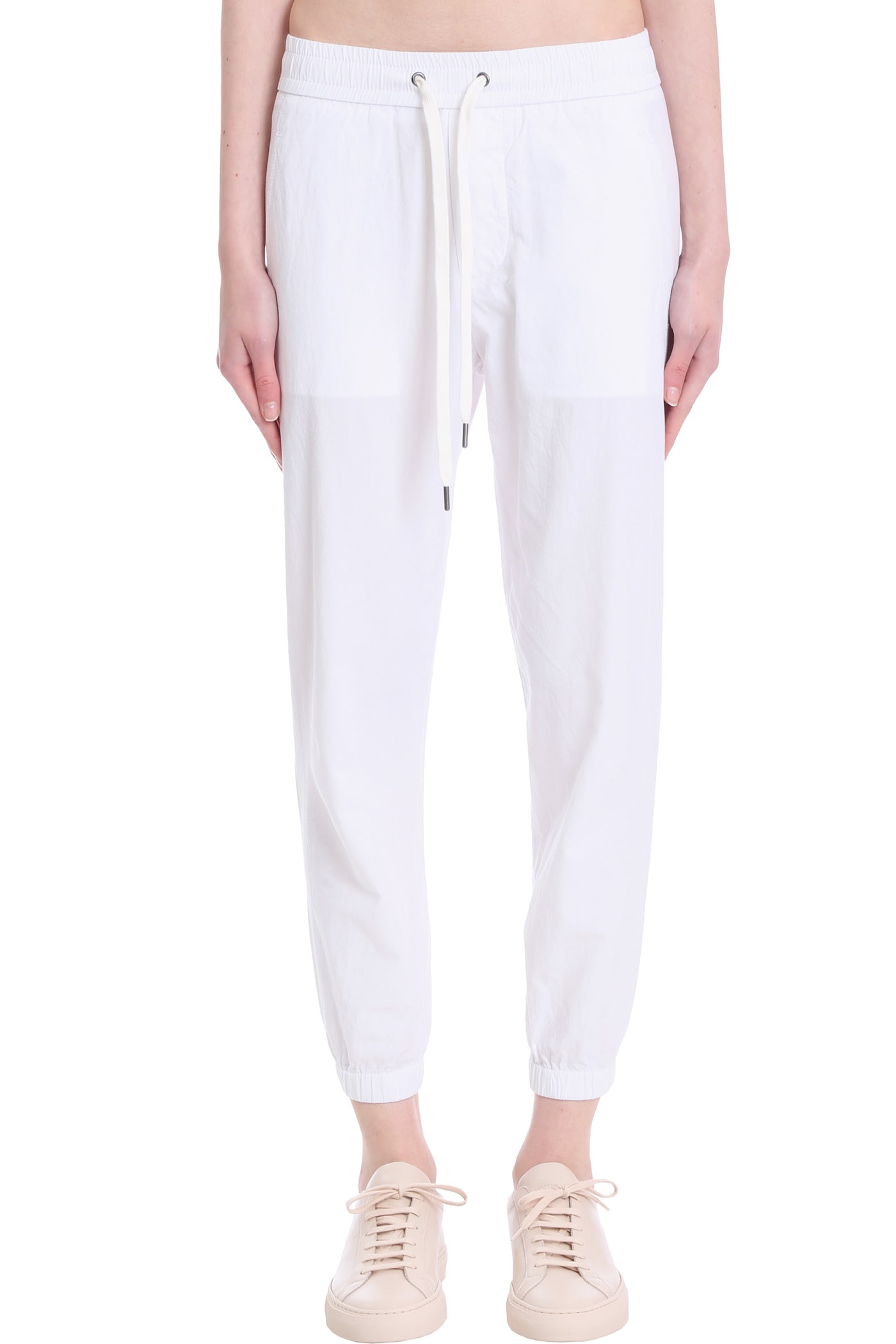JAMES PERSE PANTS IN WHITE COTTON,WCFP1894
