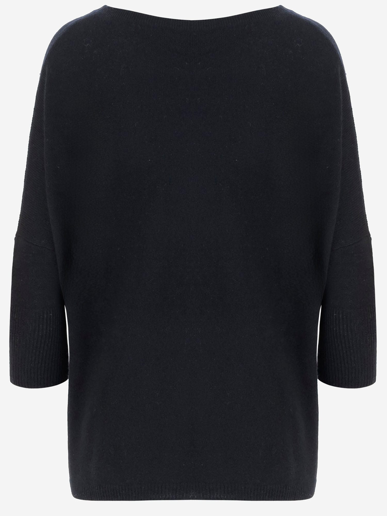Allude Wool Blend Pullover With Rhinestones And Studs In Black