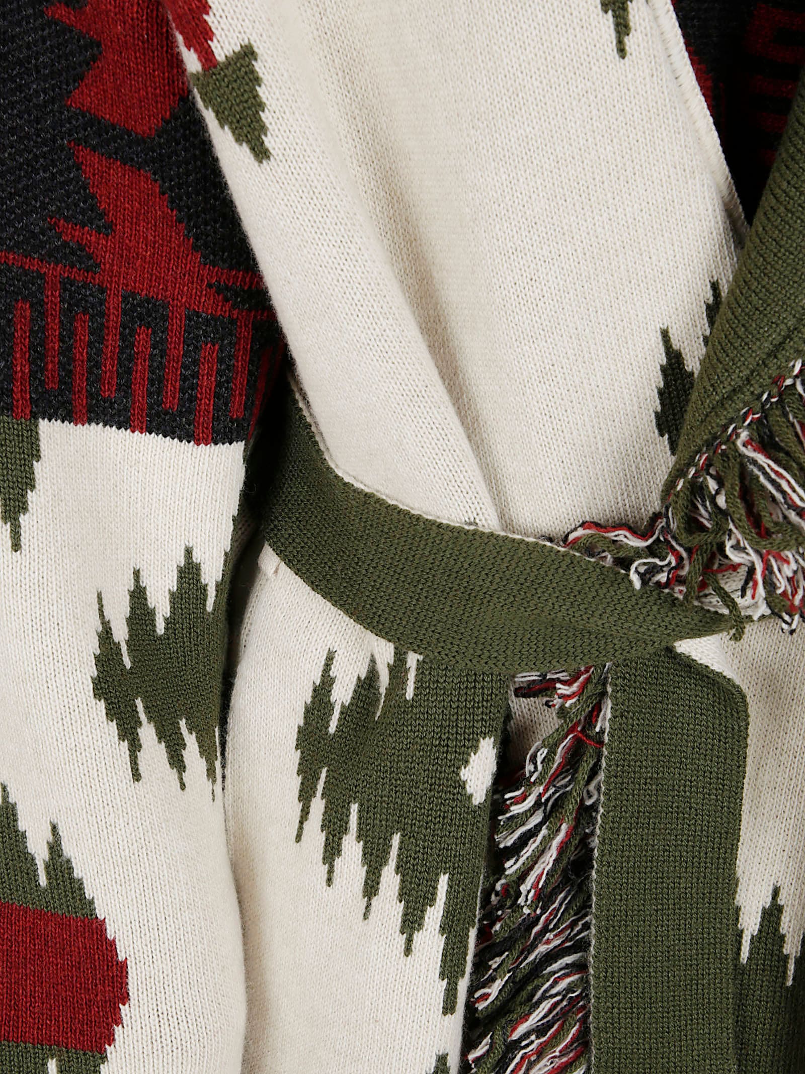Alanui Icon Jacquard Coat In Multi