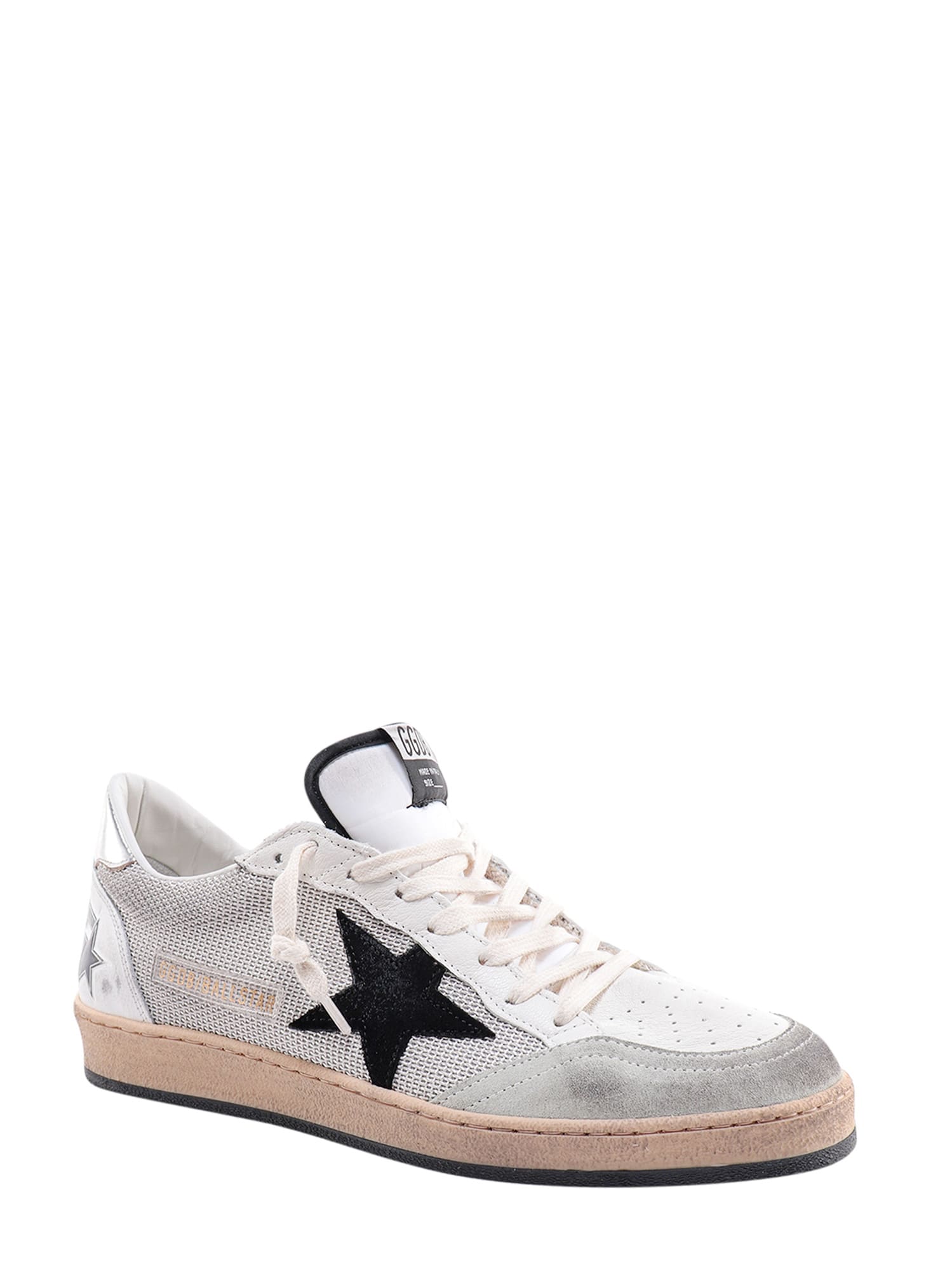 Shop Golden Goose Ball Star Sneakers In Silver