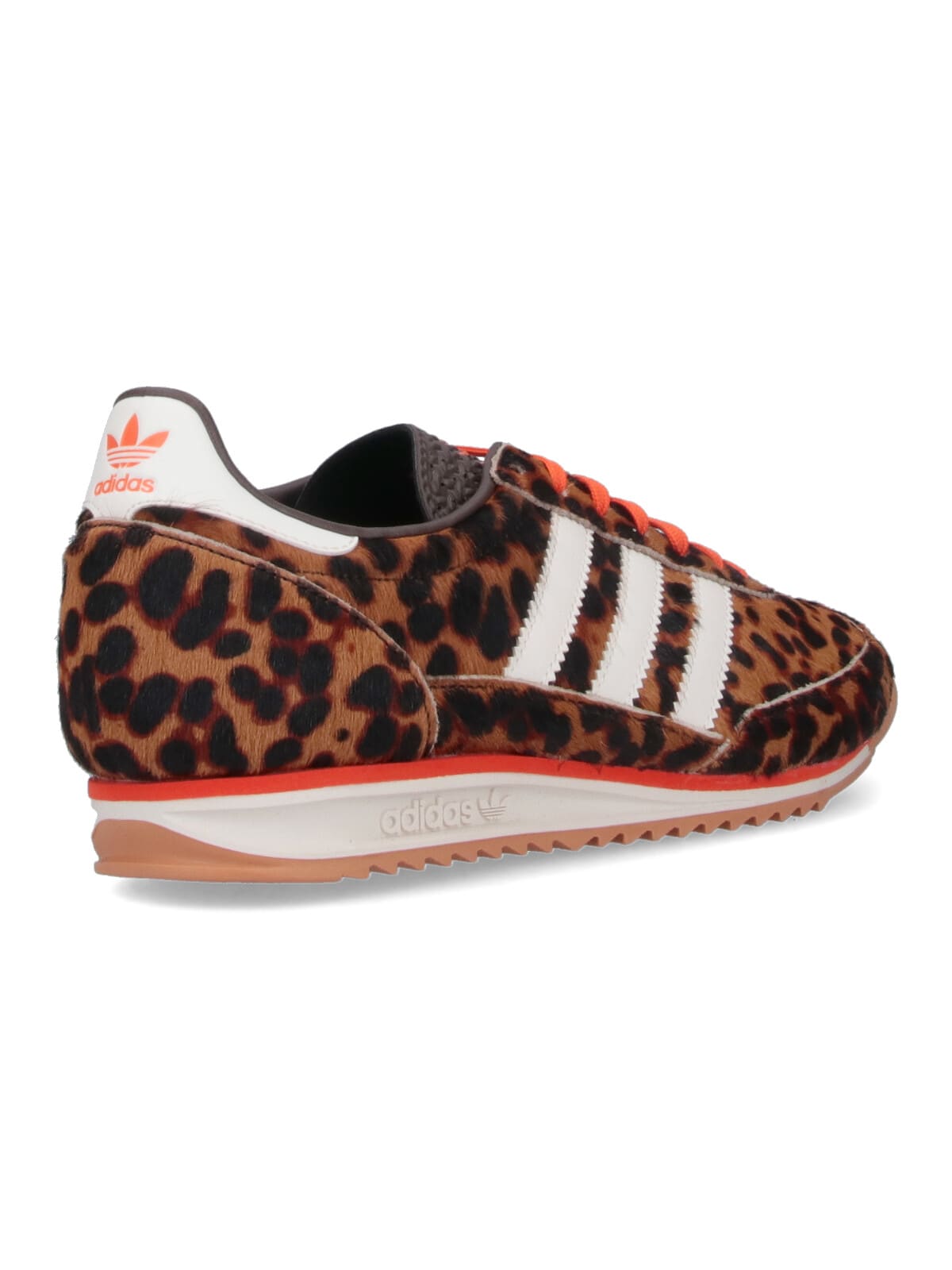 Adidas Originals Womens Adidas Sl 72 Leopard-print Suede And Mesh Low-top Trainers In Black