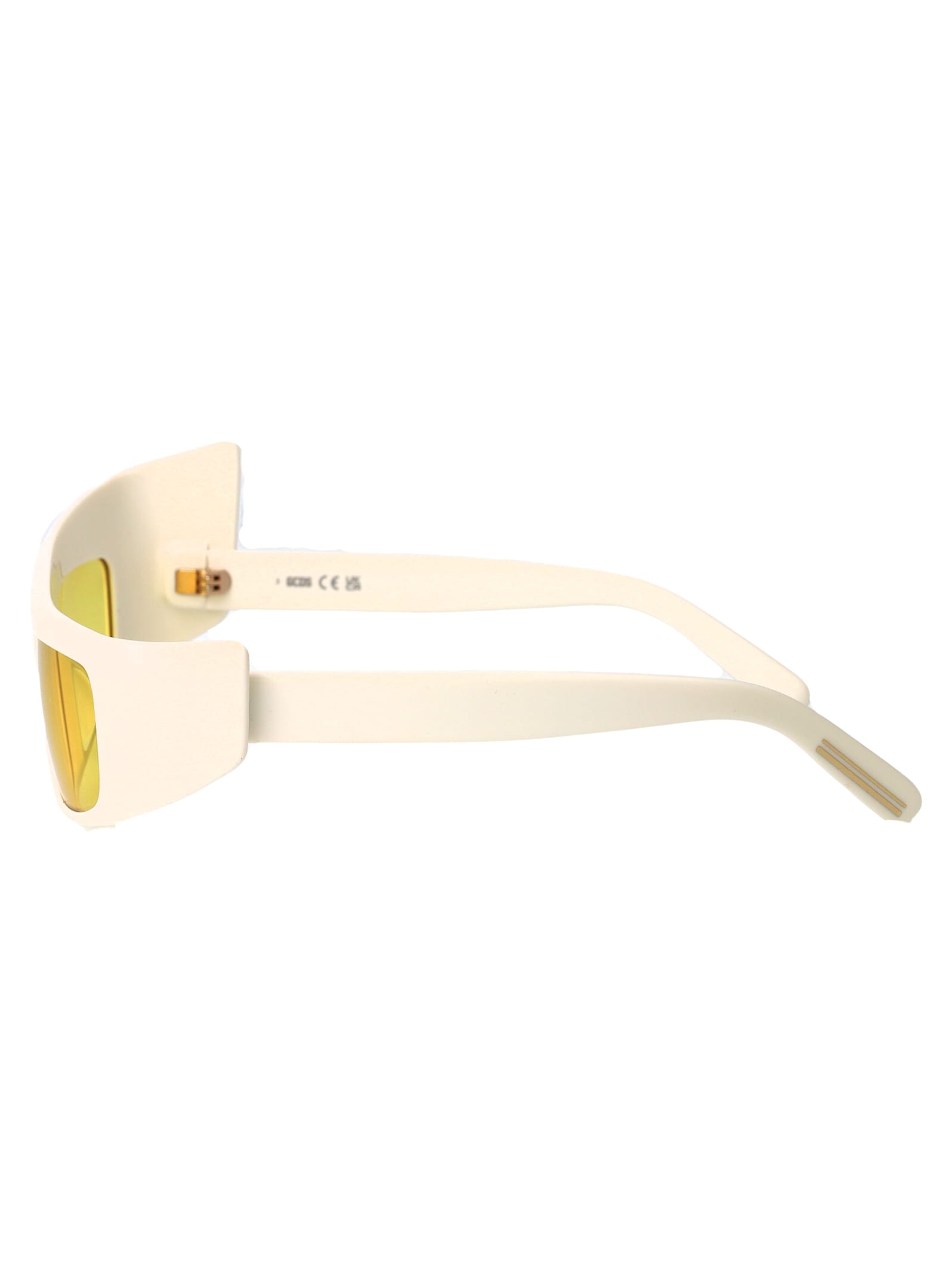 Gcds Gd0043 Sunglasses In 21e Bianco/marrone