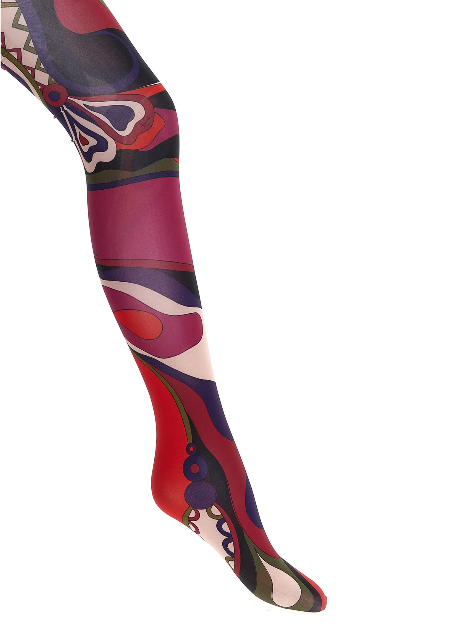 Pucci Patterned Printed Tights Socks Multicolor In Multi