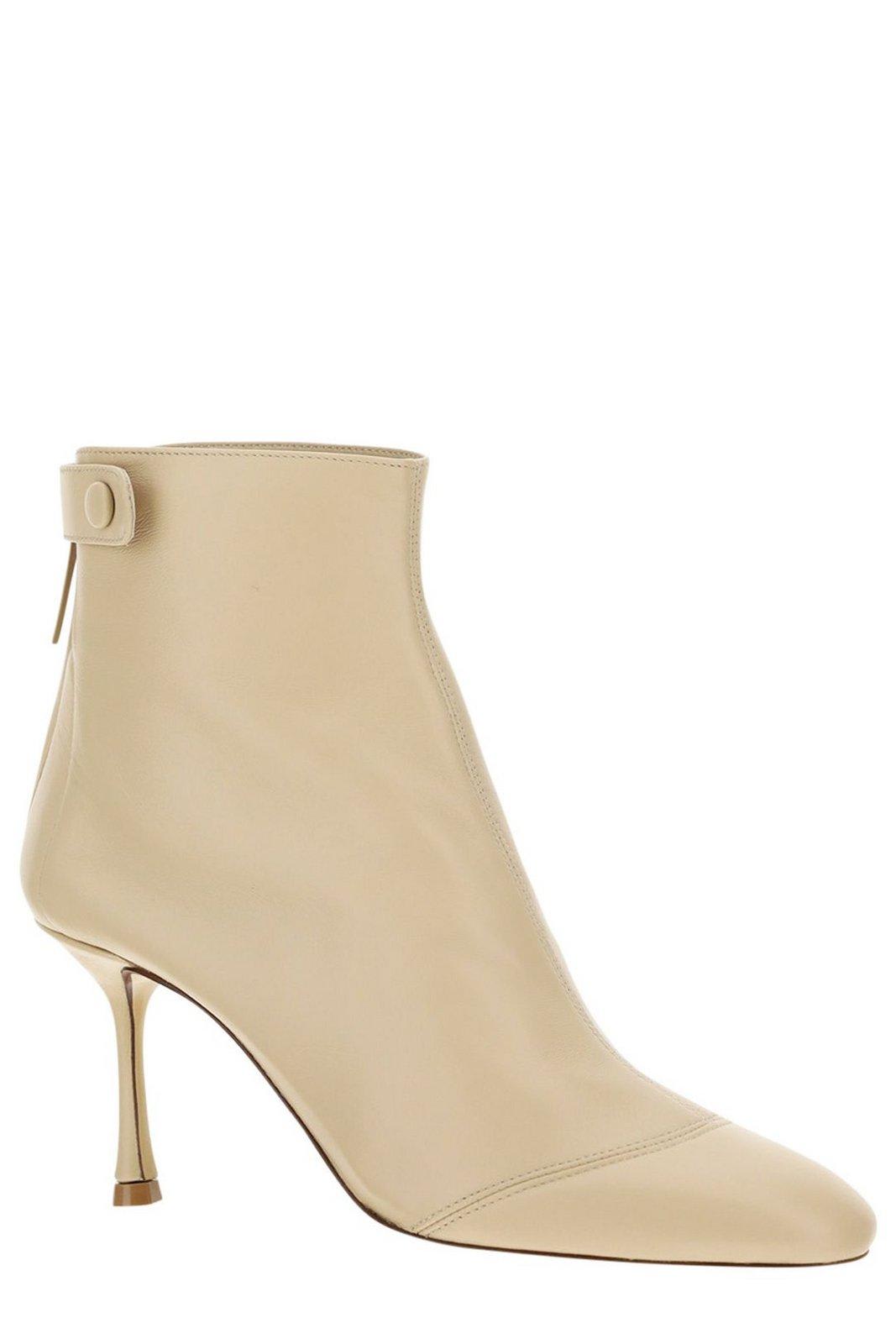 Shop Francesco Russo Round-toe Ankle-length Boots In Grey